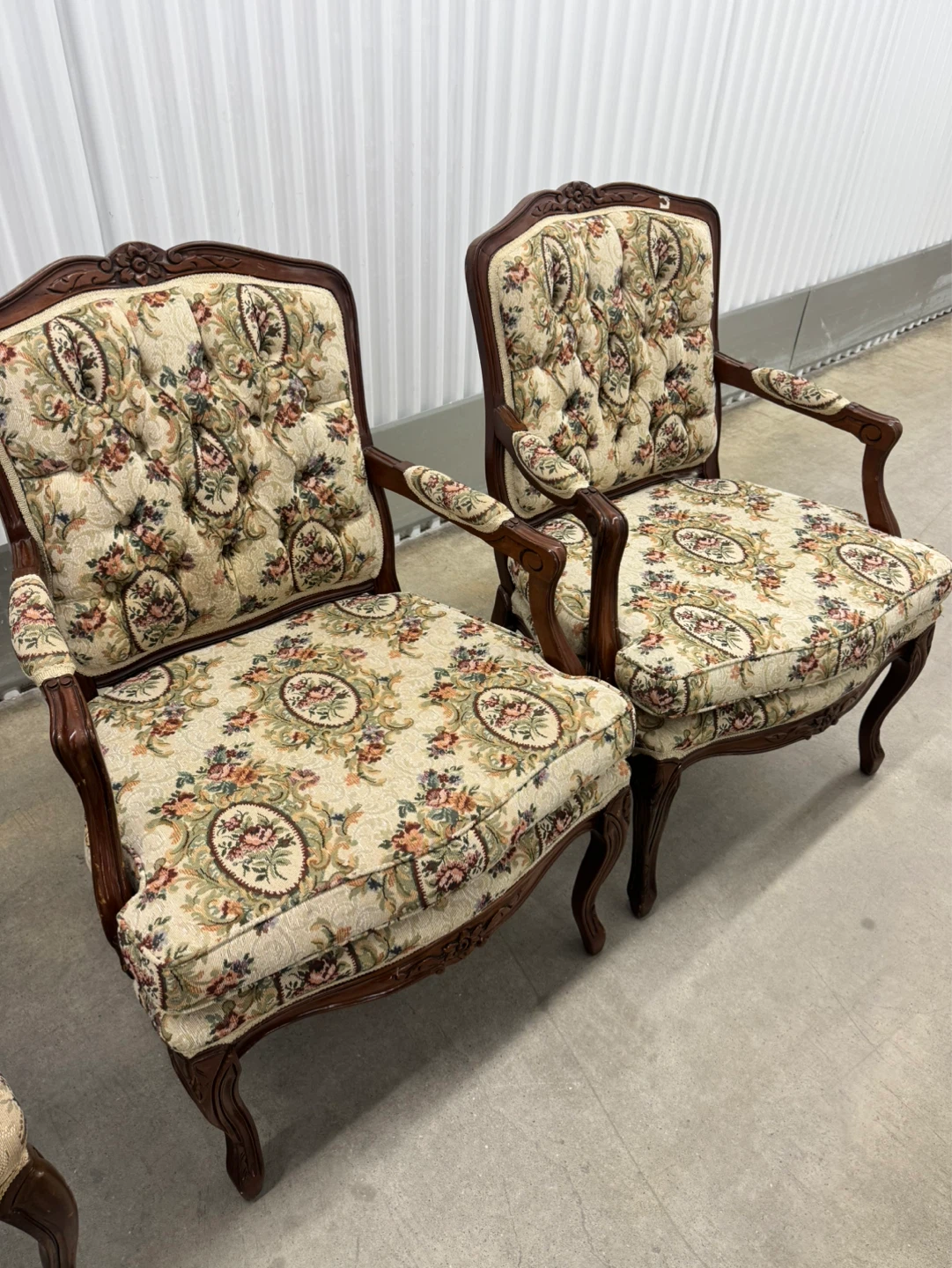 Vintage Upholstered Dining Chairs and Armchairs Set - photo 4