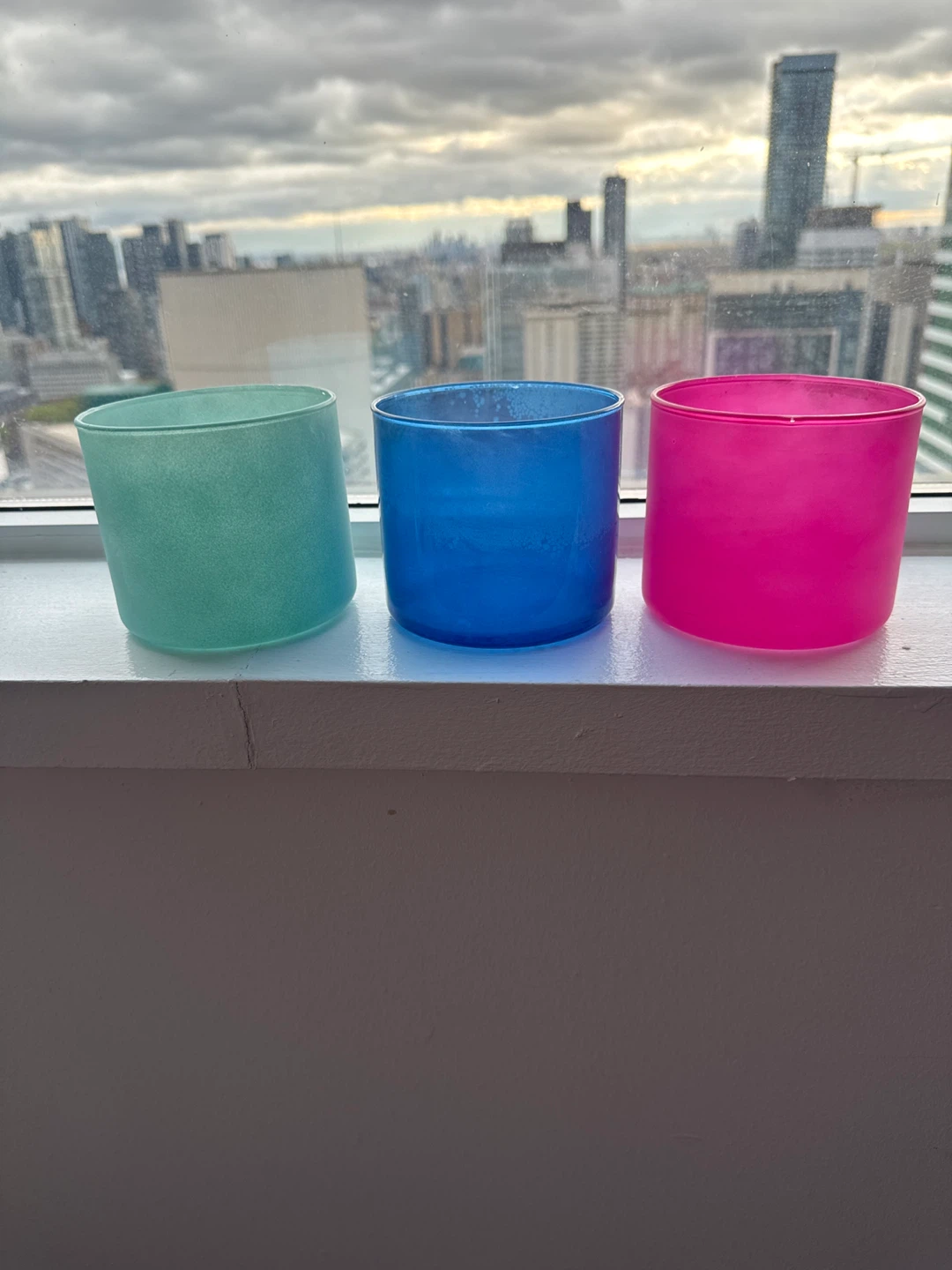 Bath and body empty candle holder glass