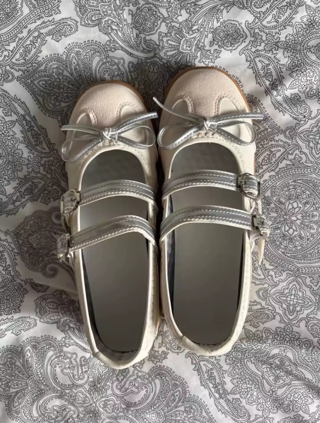 Ballet flats - White/Silver