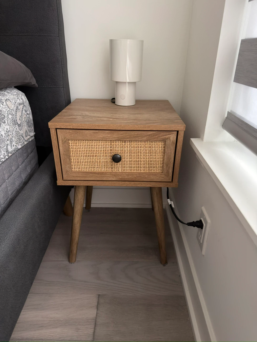 Cane Drawer Nightstand