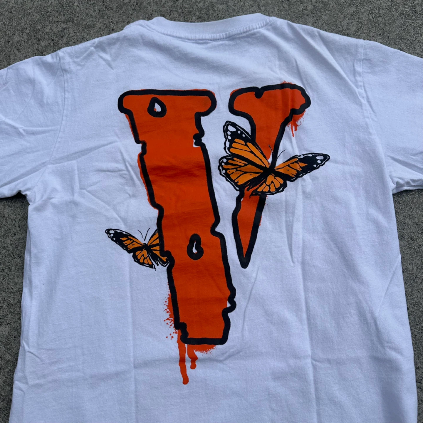 🔥VLONE White T-Shirt "Legends Never Die" Butterfly Graphic - photo 5