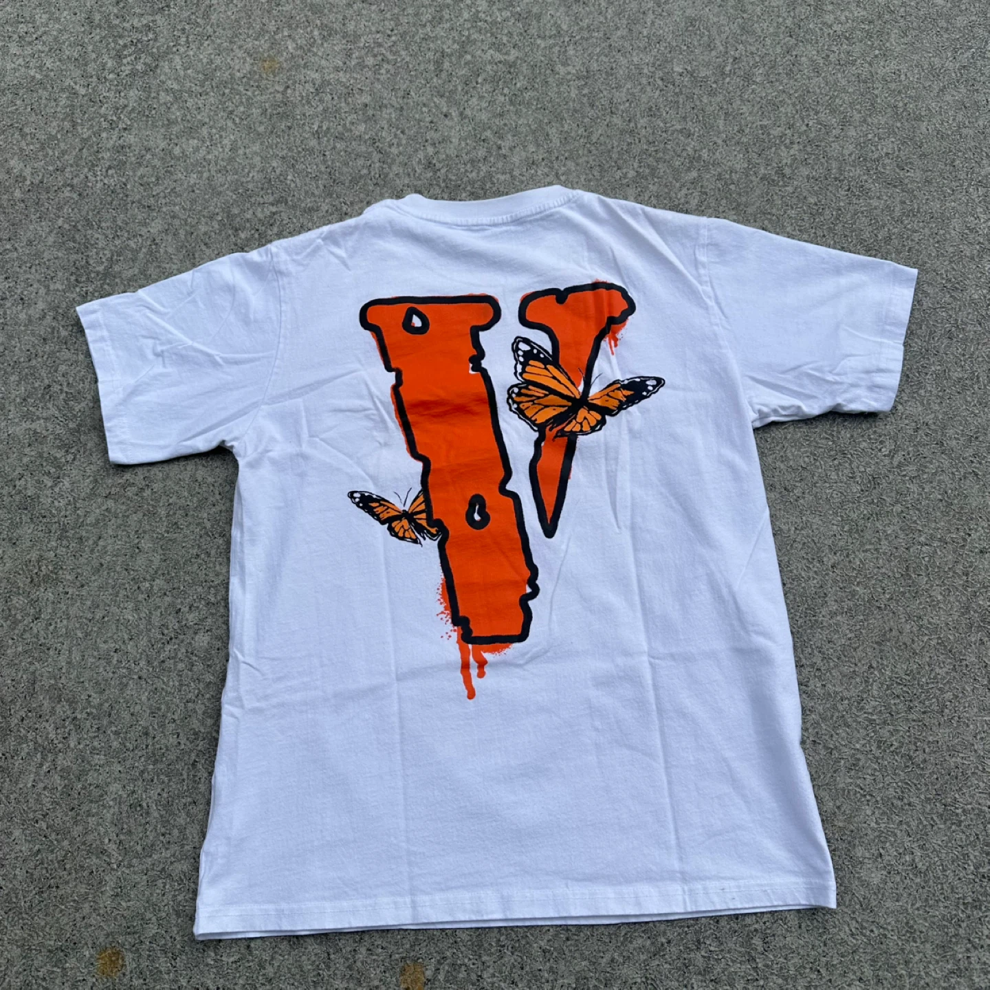 🔥VLONE White T-Shirt "Legends Never Die" Butterfly Graphic - photo 4