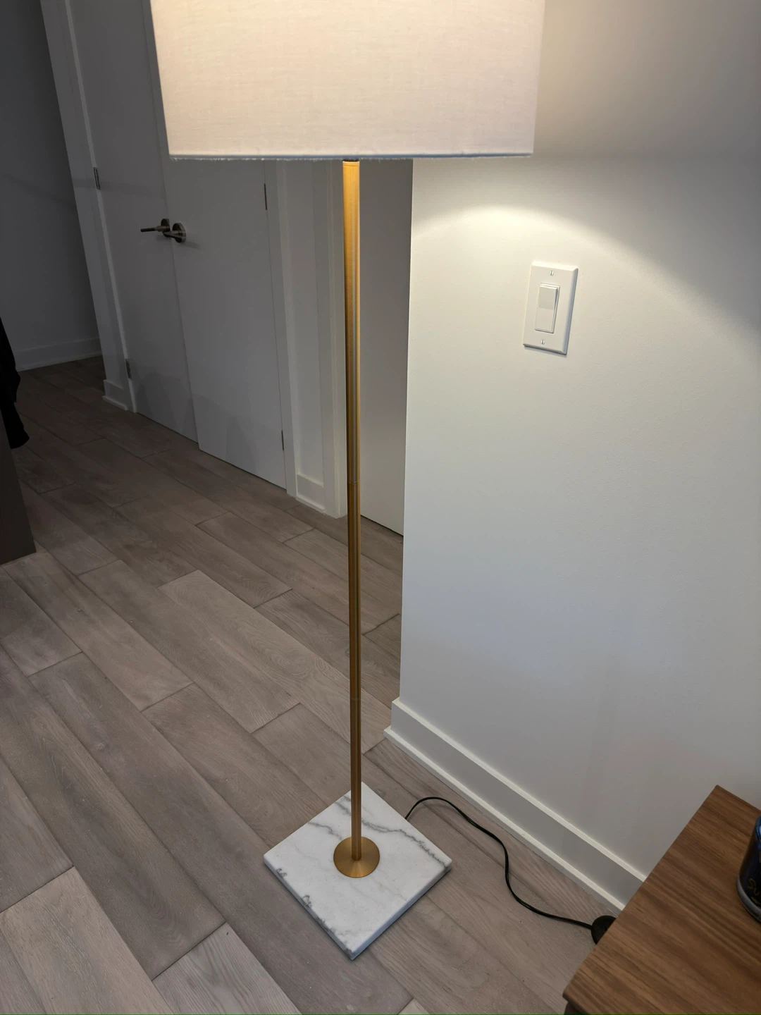 Gold and Marble Floor Lamp - photo 2