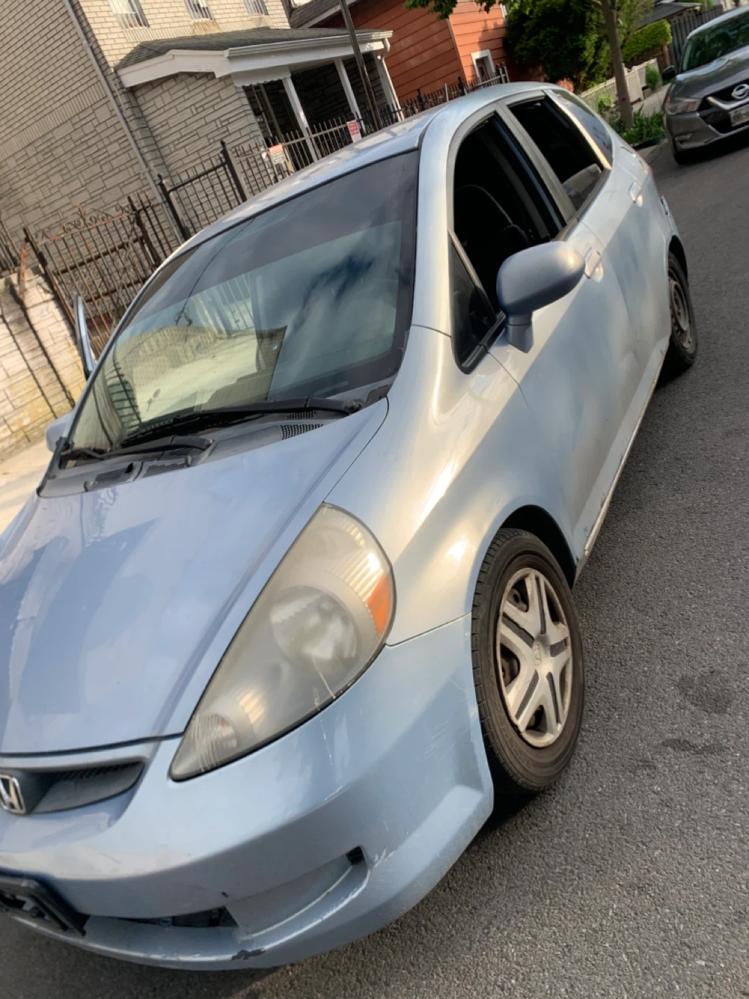 Light Blue Honda Fit Hatchback