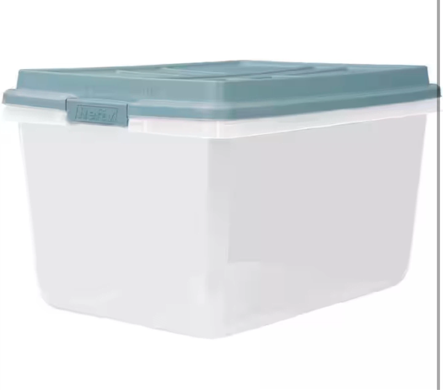 HEFTY Hi-Rise Storage Bin Container 72-Quart Clear Plastic - photo 2