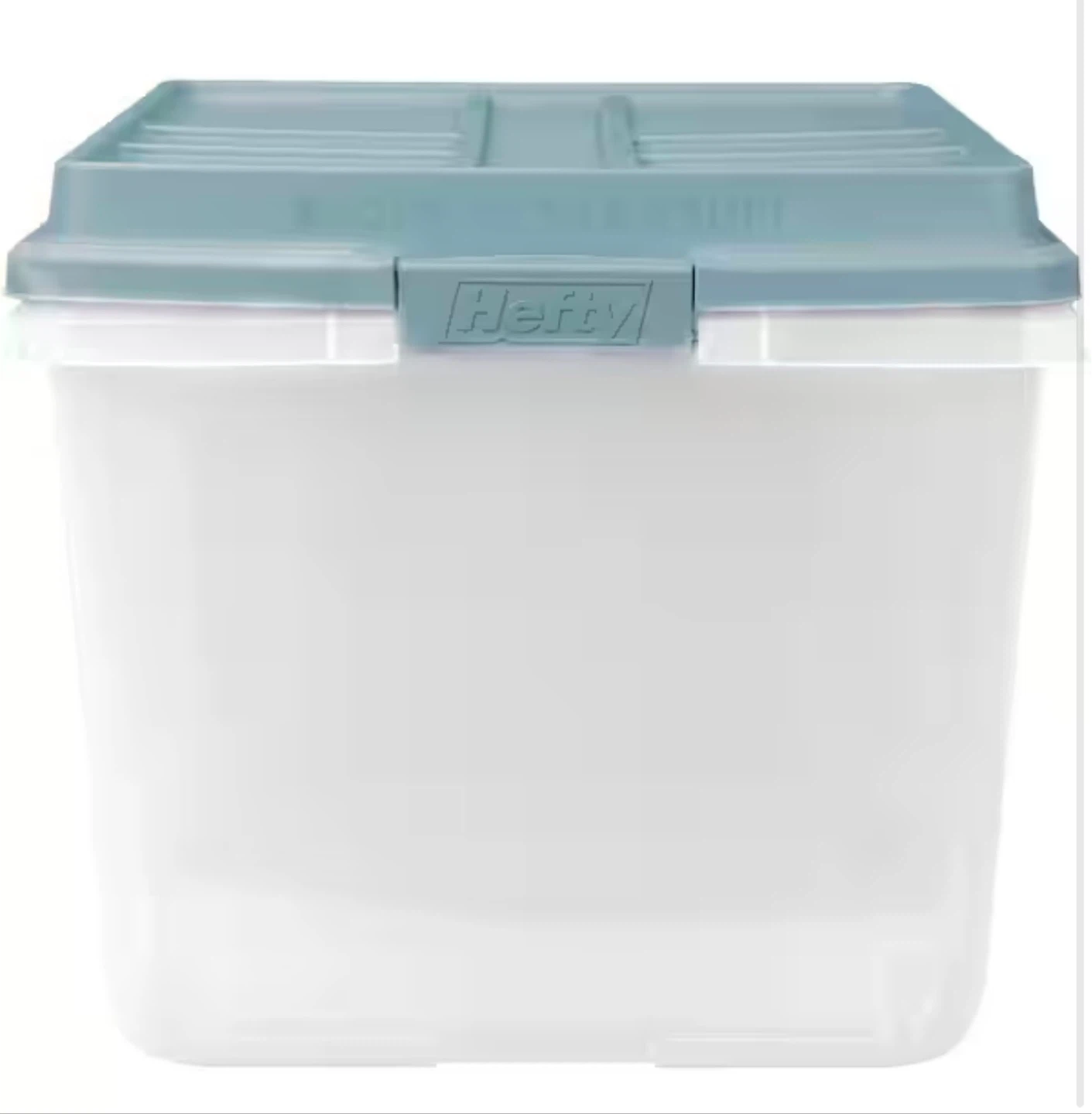 HEFTY Hi-Rise Storage Bin Container 72-Quart Clear Plastic - photo 3