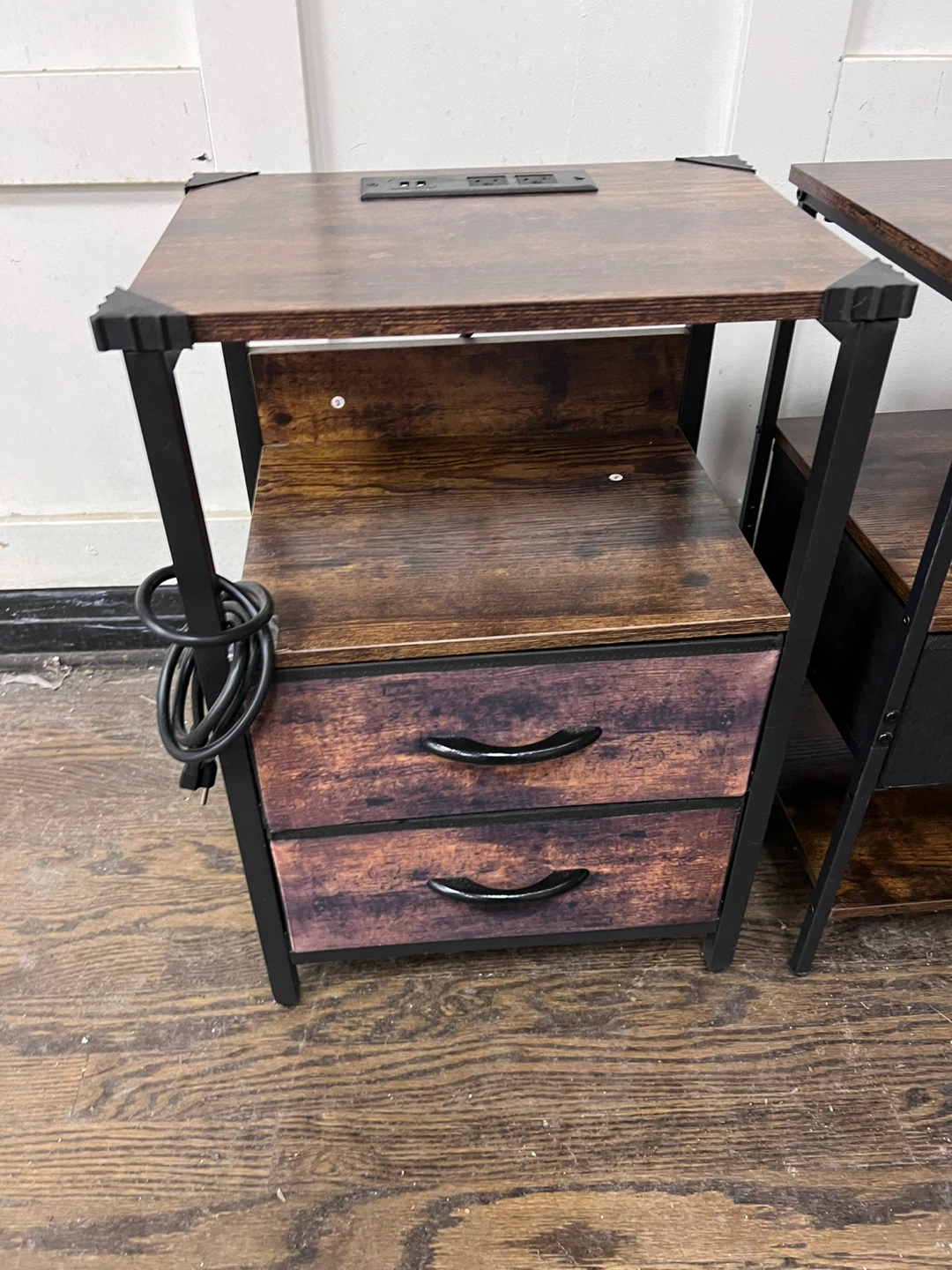 Rustic Wood side. Tables Built-in Power Strip & USB $30 each - photo 5