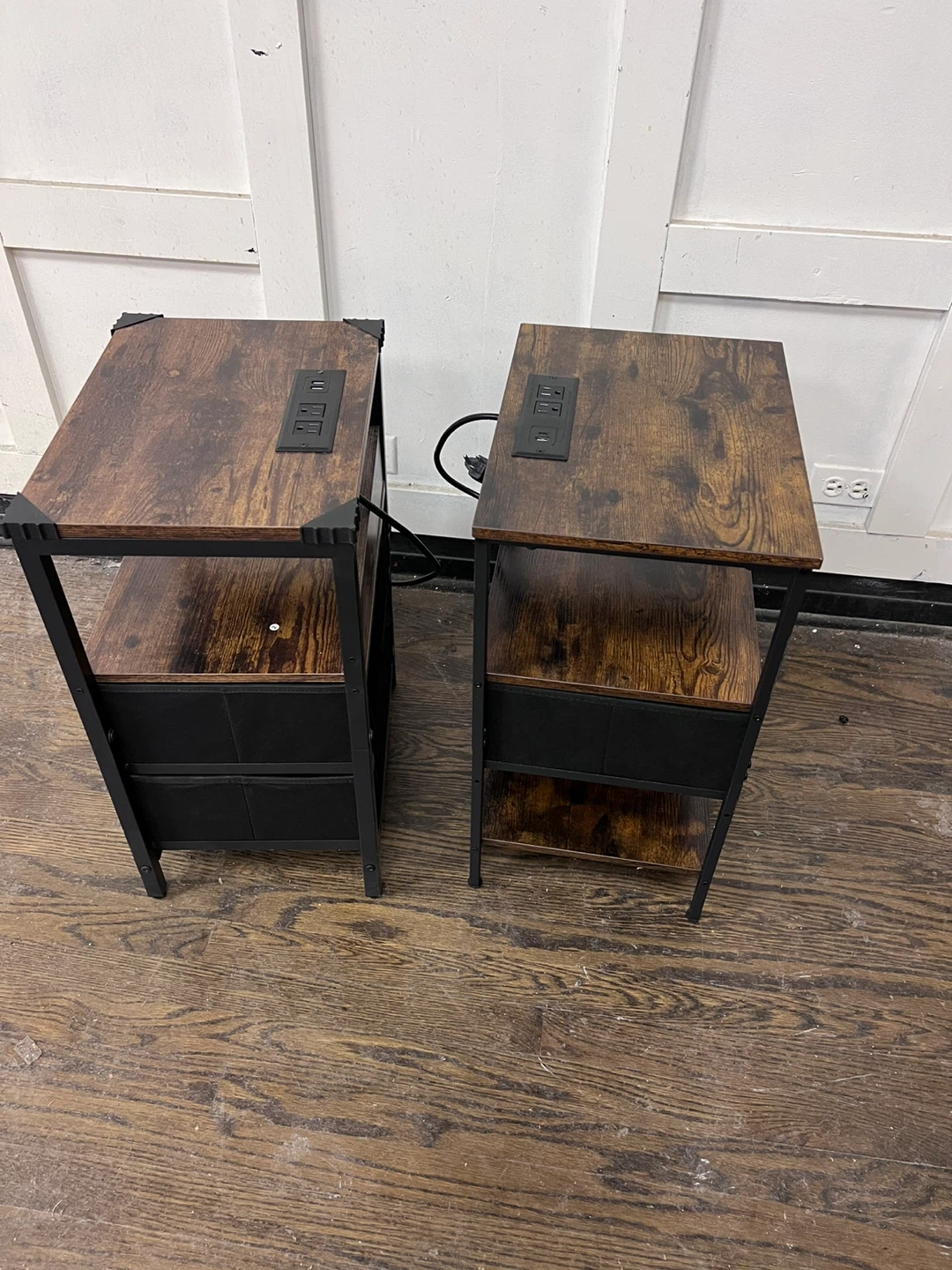 Rustic Wood side. Tables Built-in Power Strip & USB $30 each - photo 2