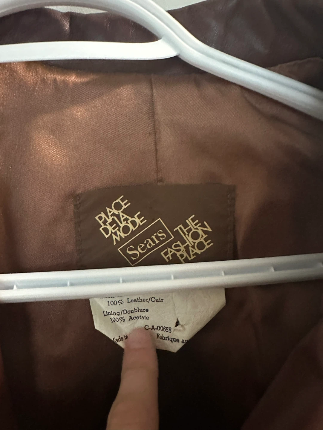 Sears Place de la Mode Leather Jacket - photo 3