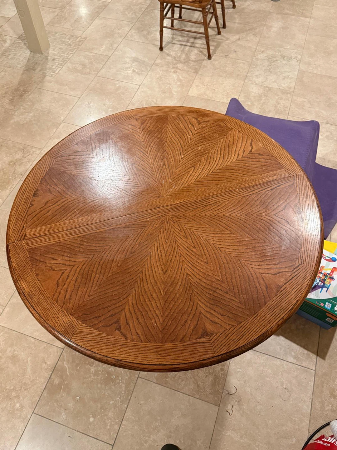 Wooden Dining Table + extension and 4 Chairs