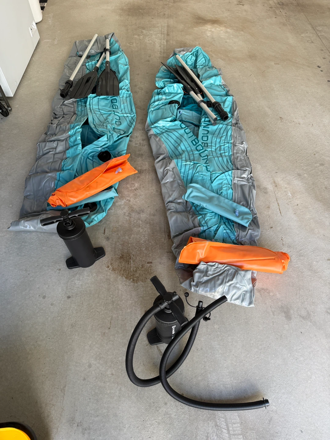 2 Outbound Inflatable Kayaks