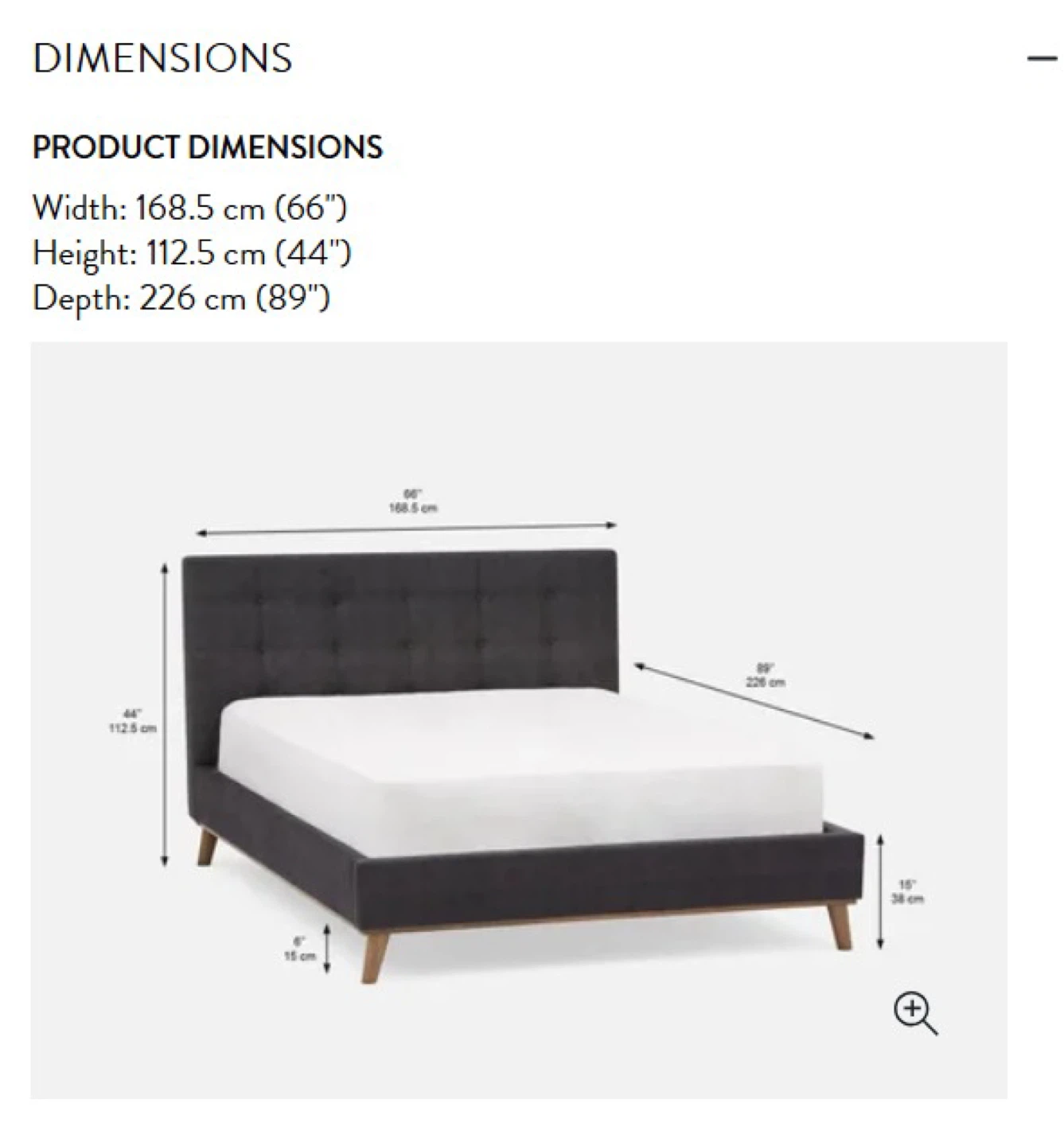 Grey Upholstered Queen Bed Frame with Tufted Headboard