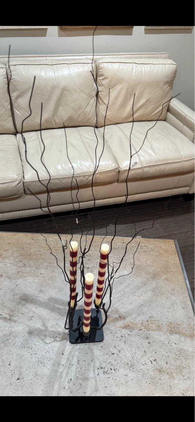 Decorative Branch Candlestick Holder with Crystals - photo 2