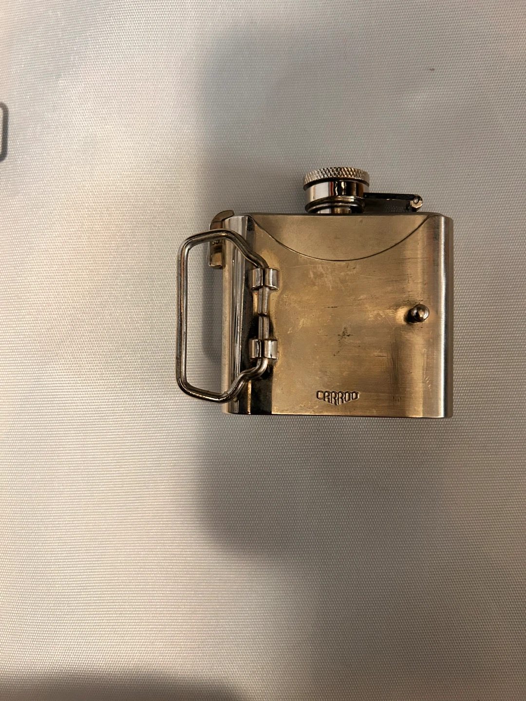 DJ turntable Metal Flask belt buckle - photo 2