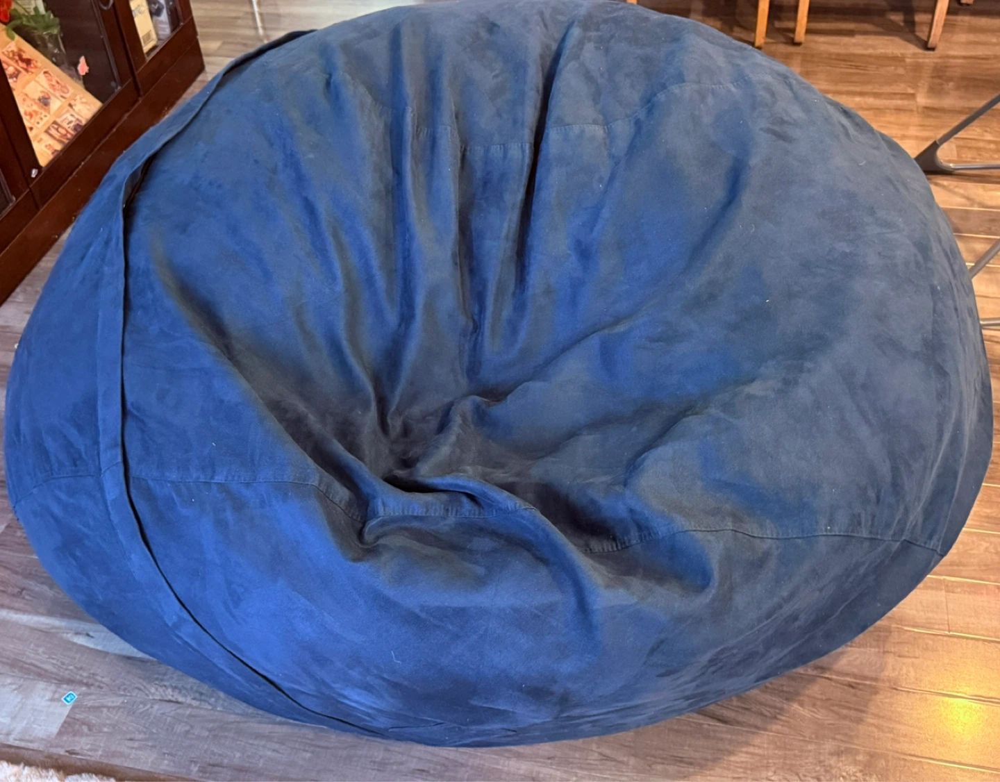 Large Blue Bean Bag Chair