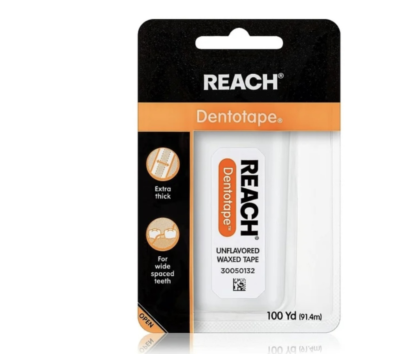 REACH Dentotape Unflavored Waxed Tape - 100 Yd
