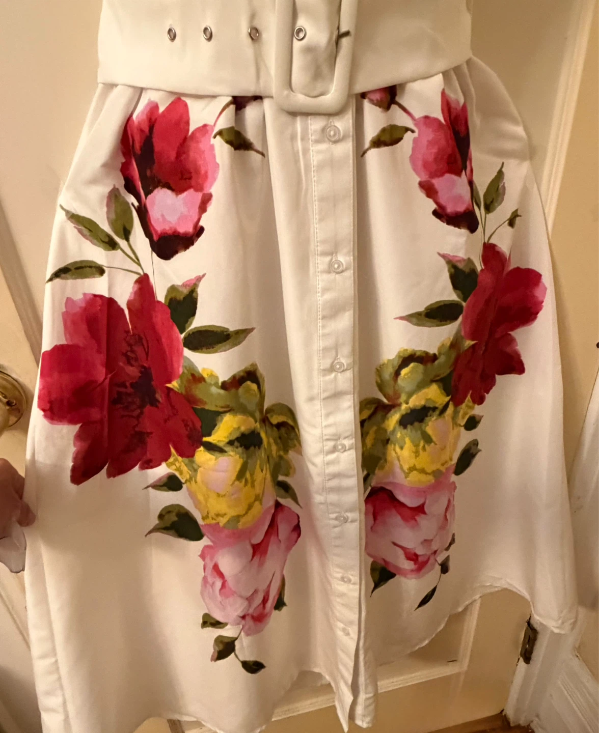 Truly 4 You Women's Floral Print Halter Neck Shirt Dress Size M - photo 3