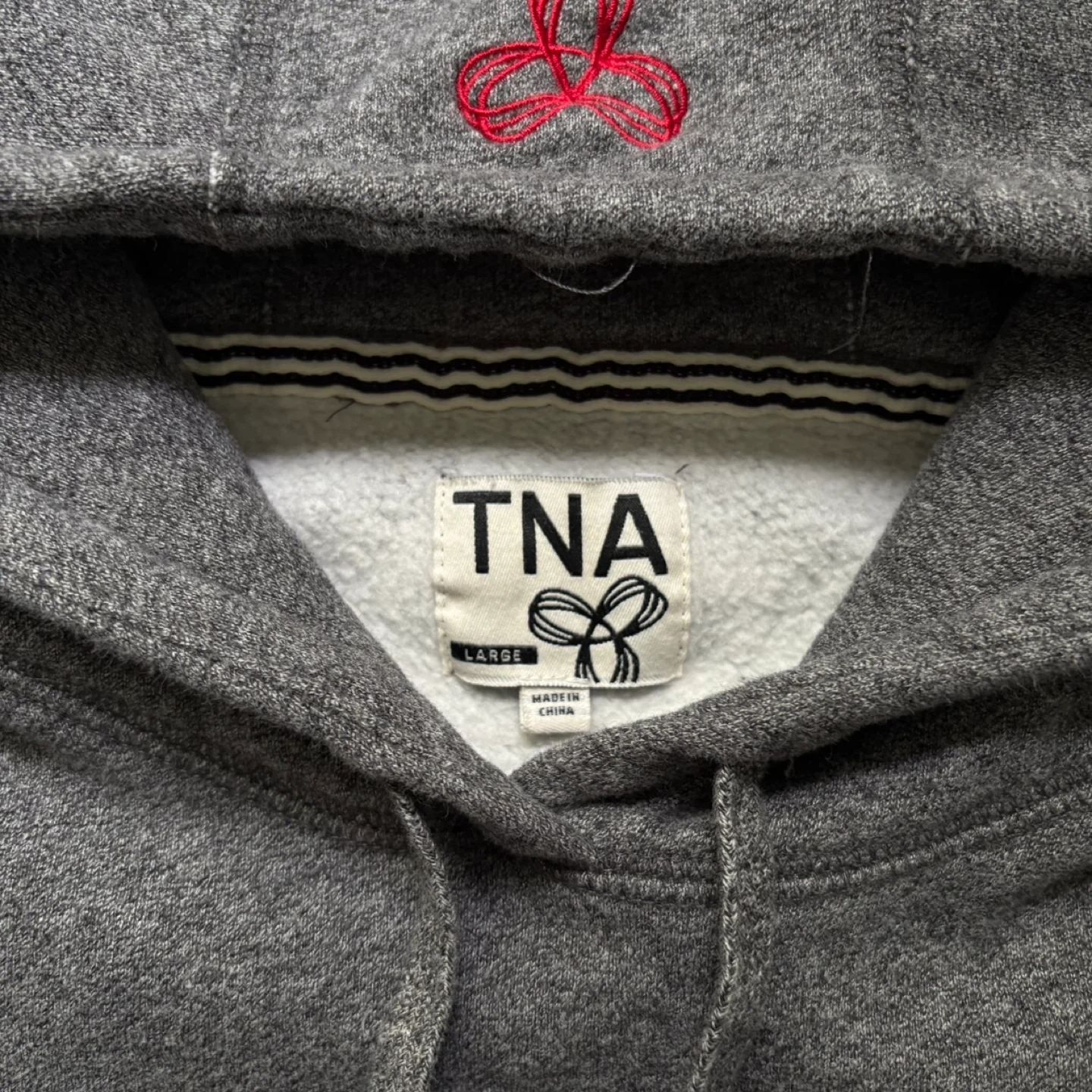 TNA Heather Grey Logo Hoodie - photo 2