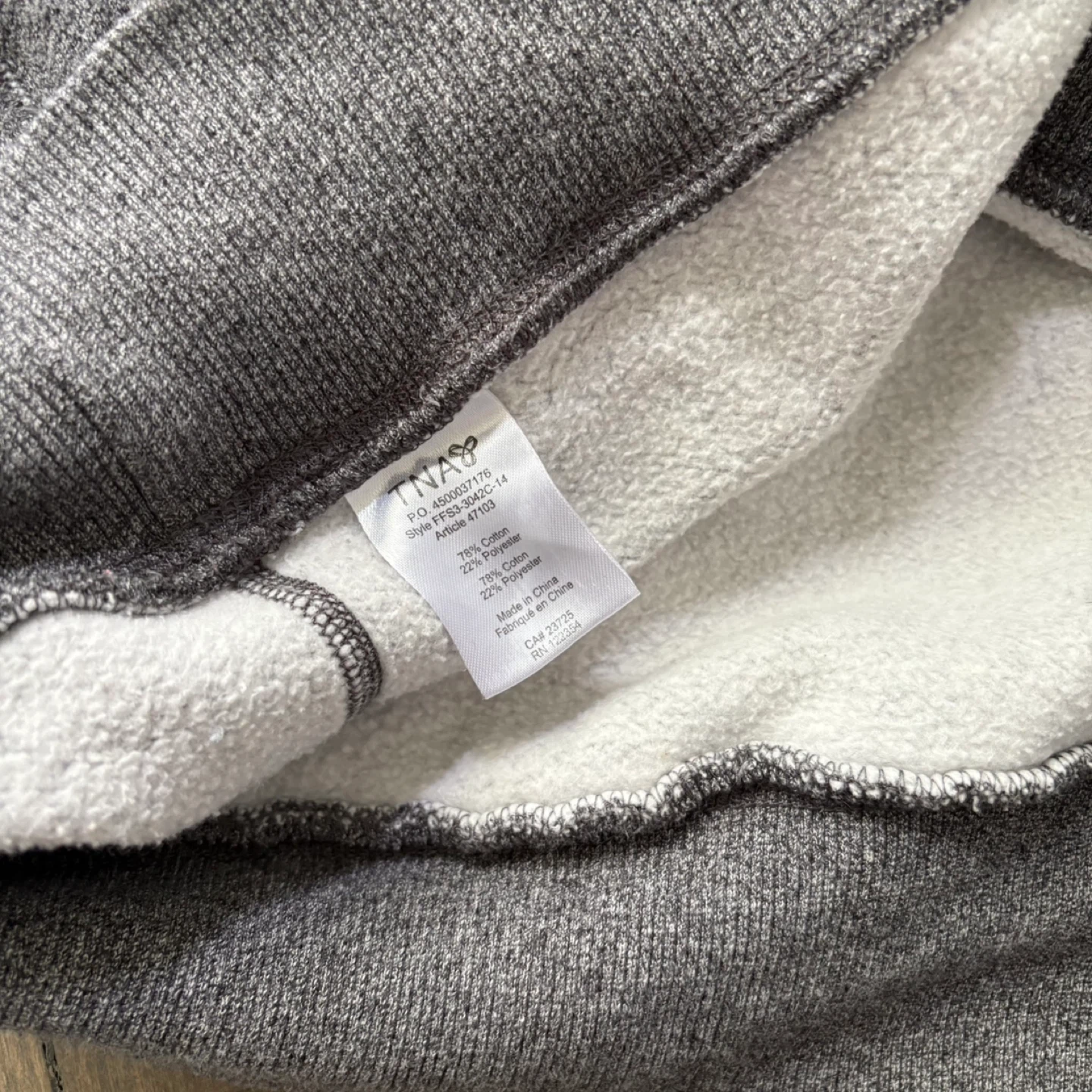 TNA Heather Grey Logo Hoodie - photo 5
