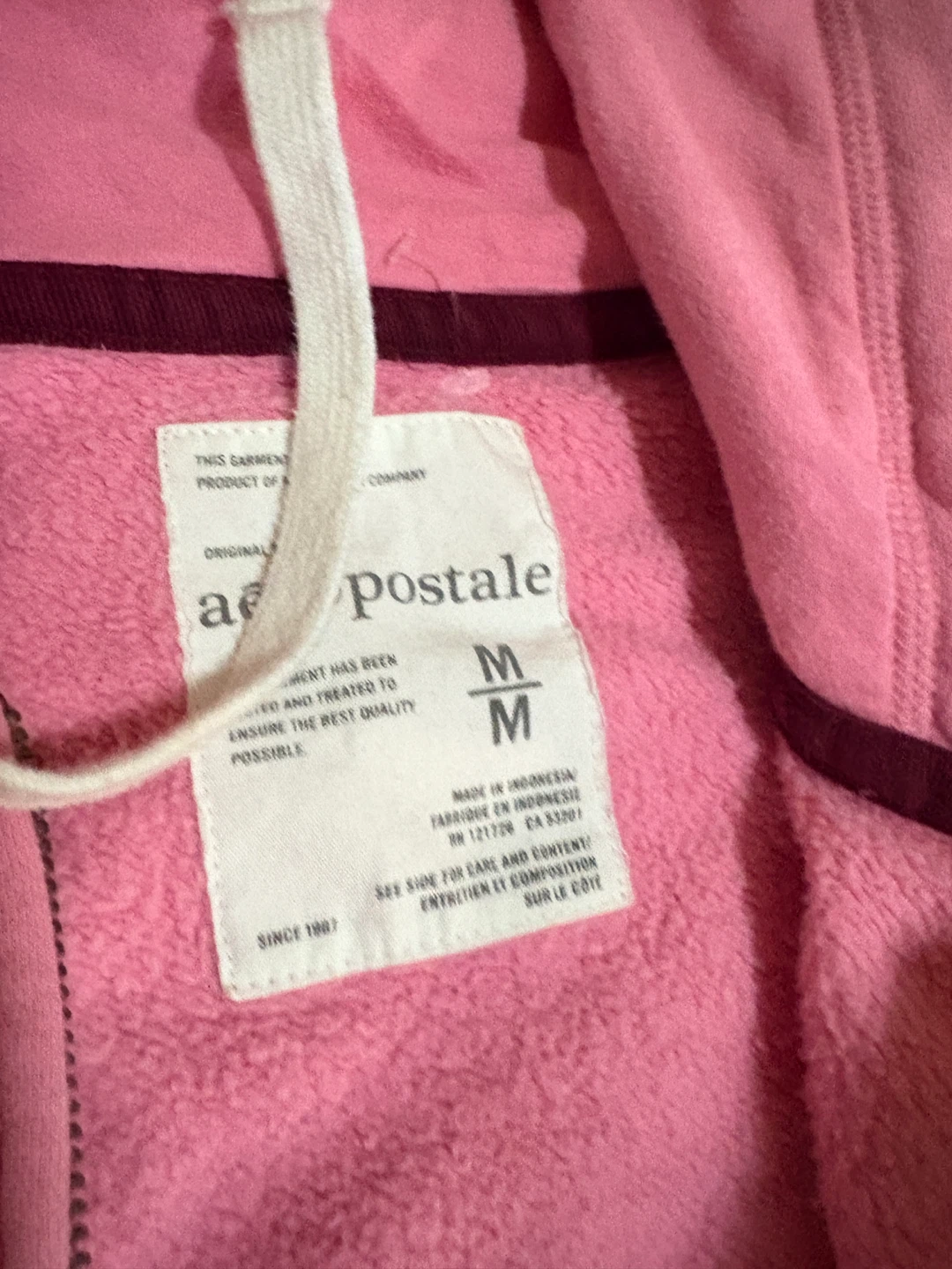 Aéropostale Pink Athletic Zip-Up Hoodie - Size M - photo 4