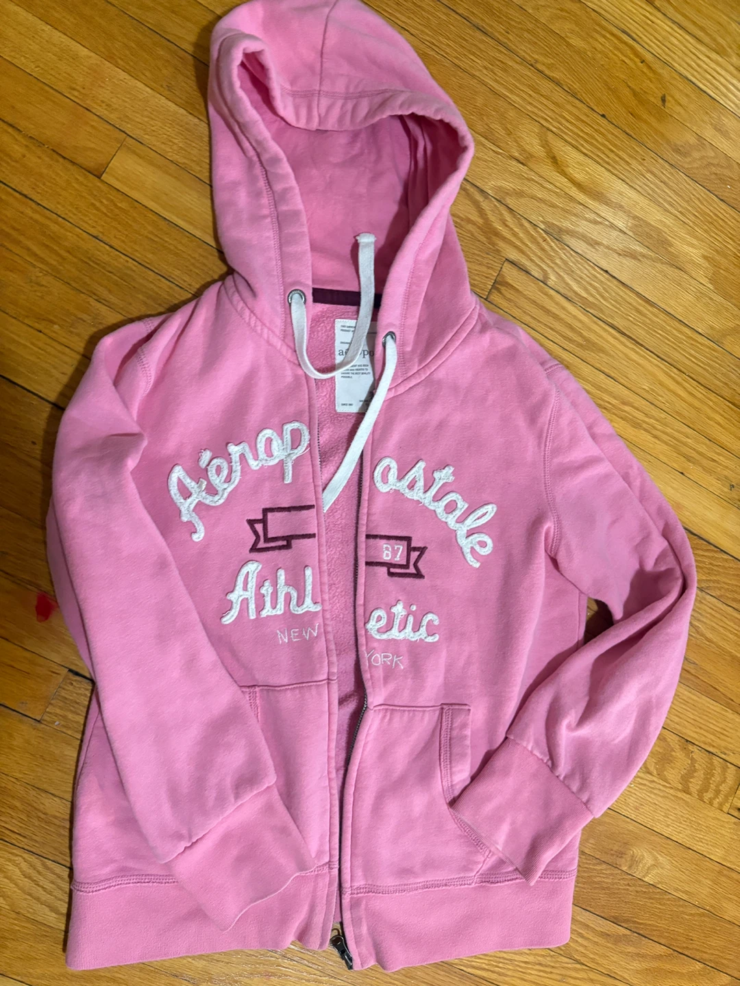 Aéropostale Pink Athletic Zip-Up Hoodie - Size M - photo 3