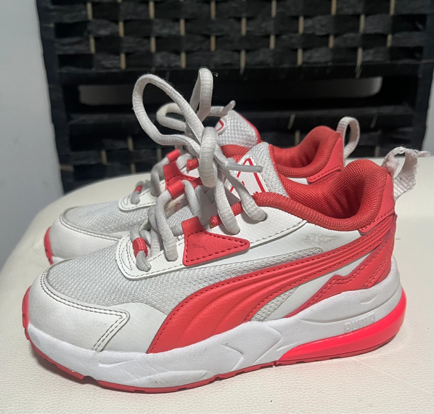 Puma Toddler Shoes White/Red Size 11C