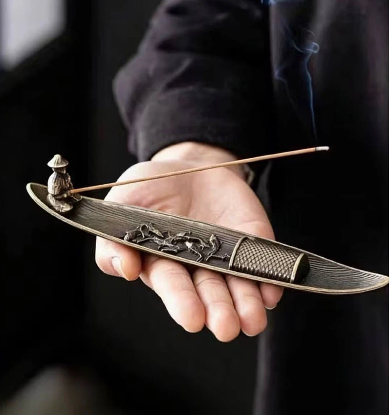 Vintage boat incense holder