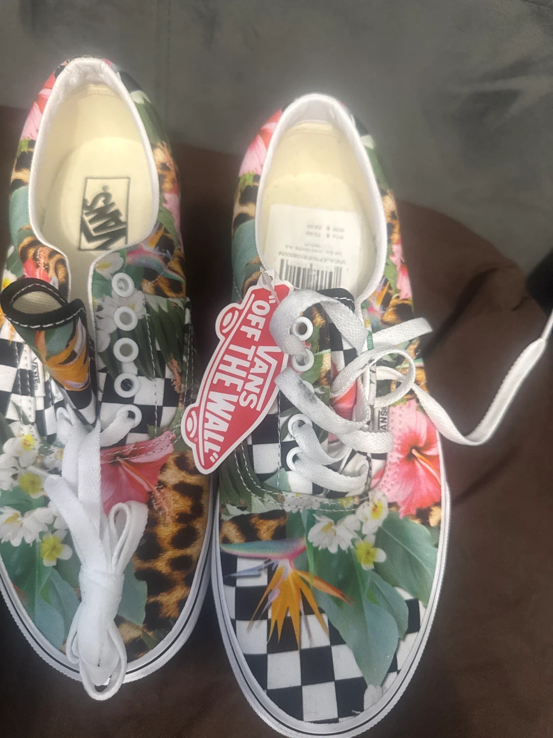 Vans Authentic Floral Checkerboard Shoes