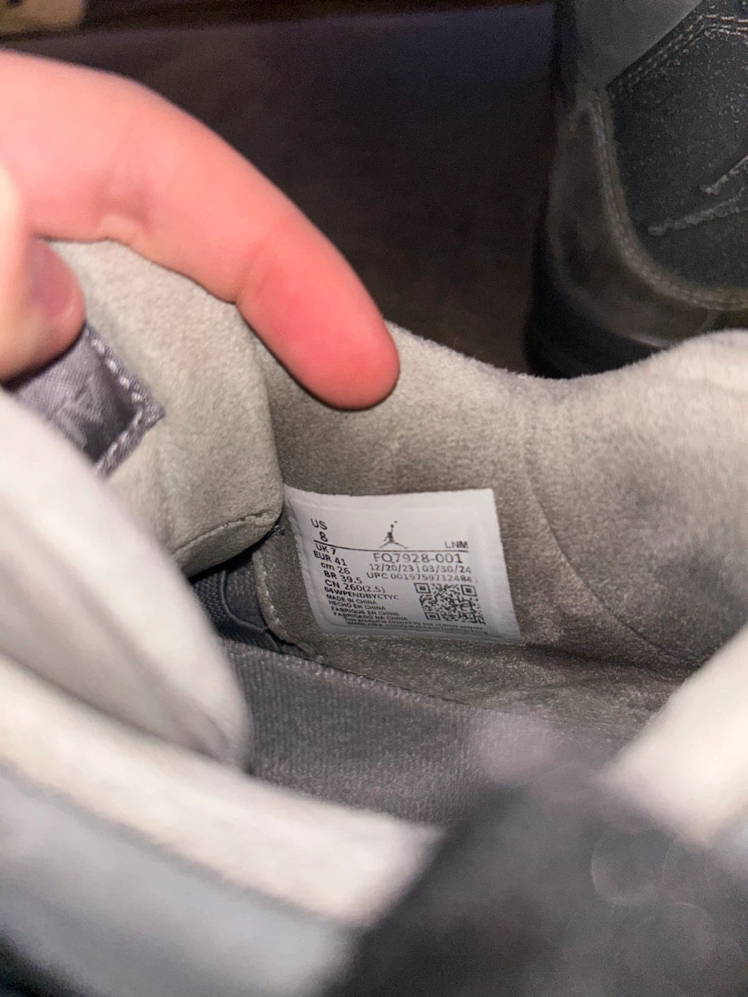 Jordan 4 "Cool Grey" Size 8 - photo 2