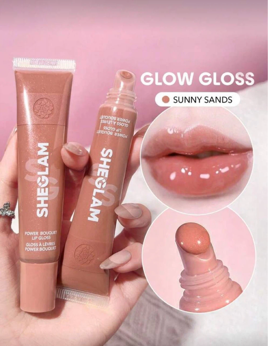 SHEGLAM Power Bouquet Lip Gloss – Sunny Sands / Freesia
