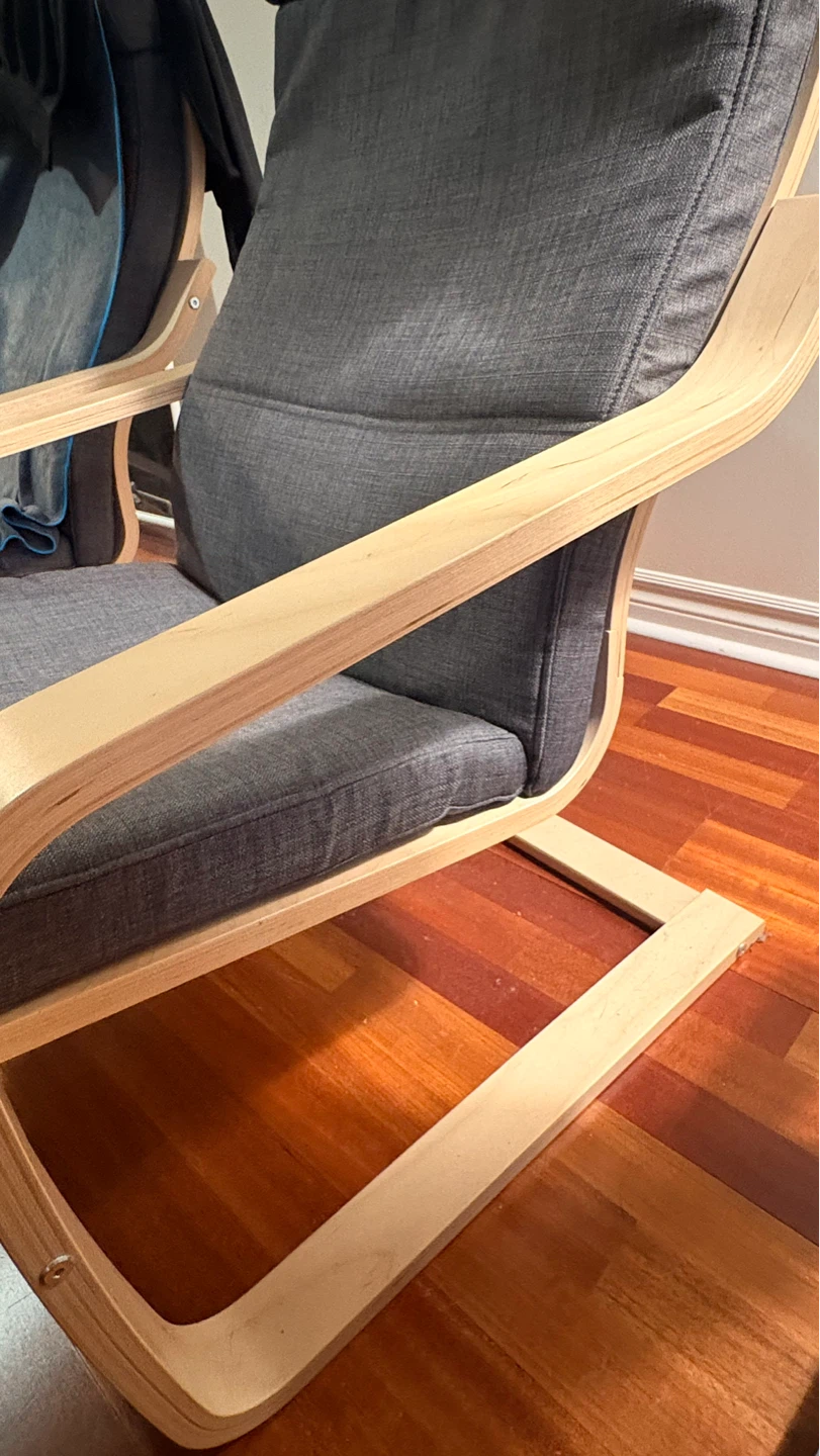 IKEA POÄNG Armchair - Birch Veneer/Skiftesbo Dark Gray - photo 3