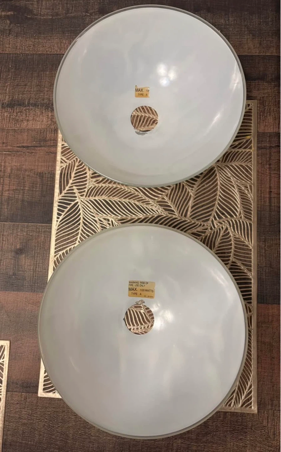 Pair of Vintage Glass light candles covers - photo 2