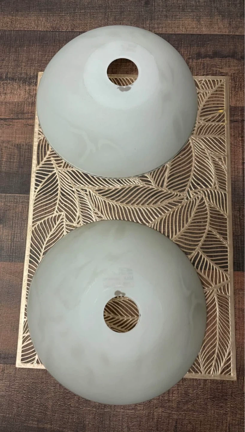 Pair of Vintage Glass light candles covers
