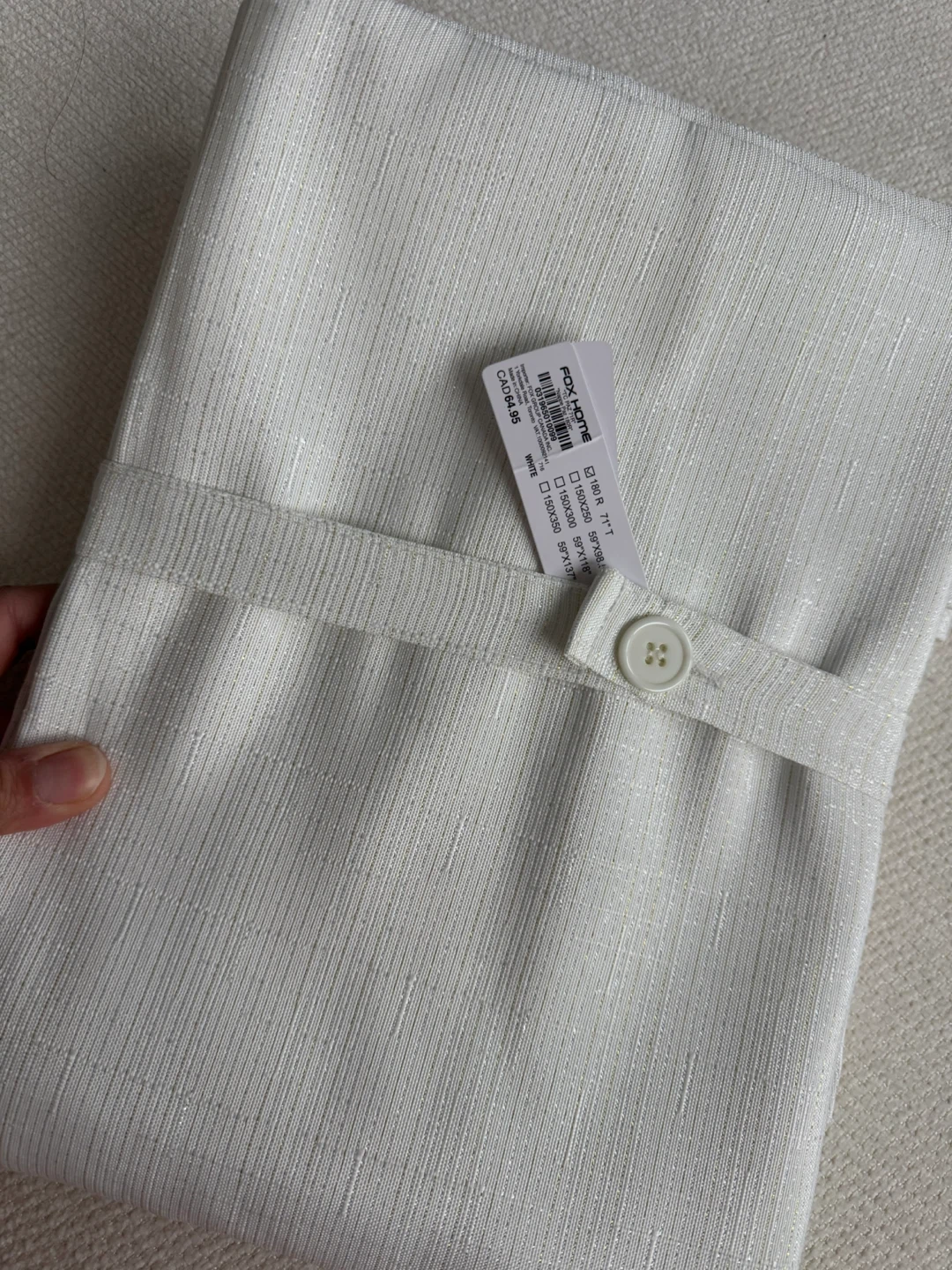 FOX HOME Round Table Runner - White