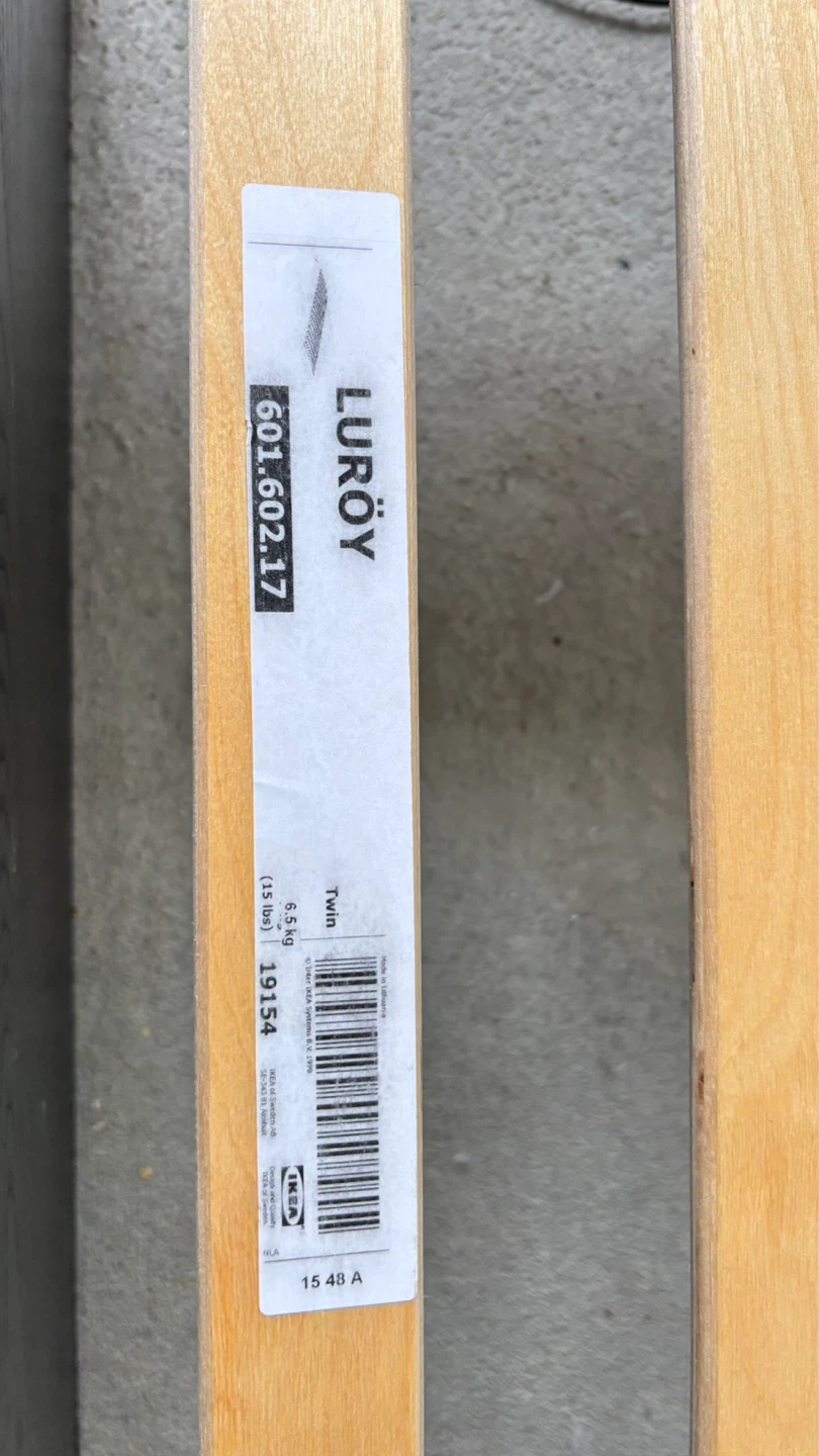 IKEA MALM Twin Bed Frame with Luroy Slats - Black-Brown - photo 2