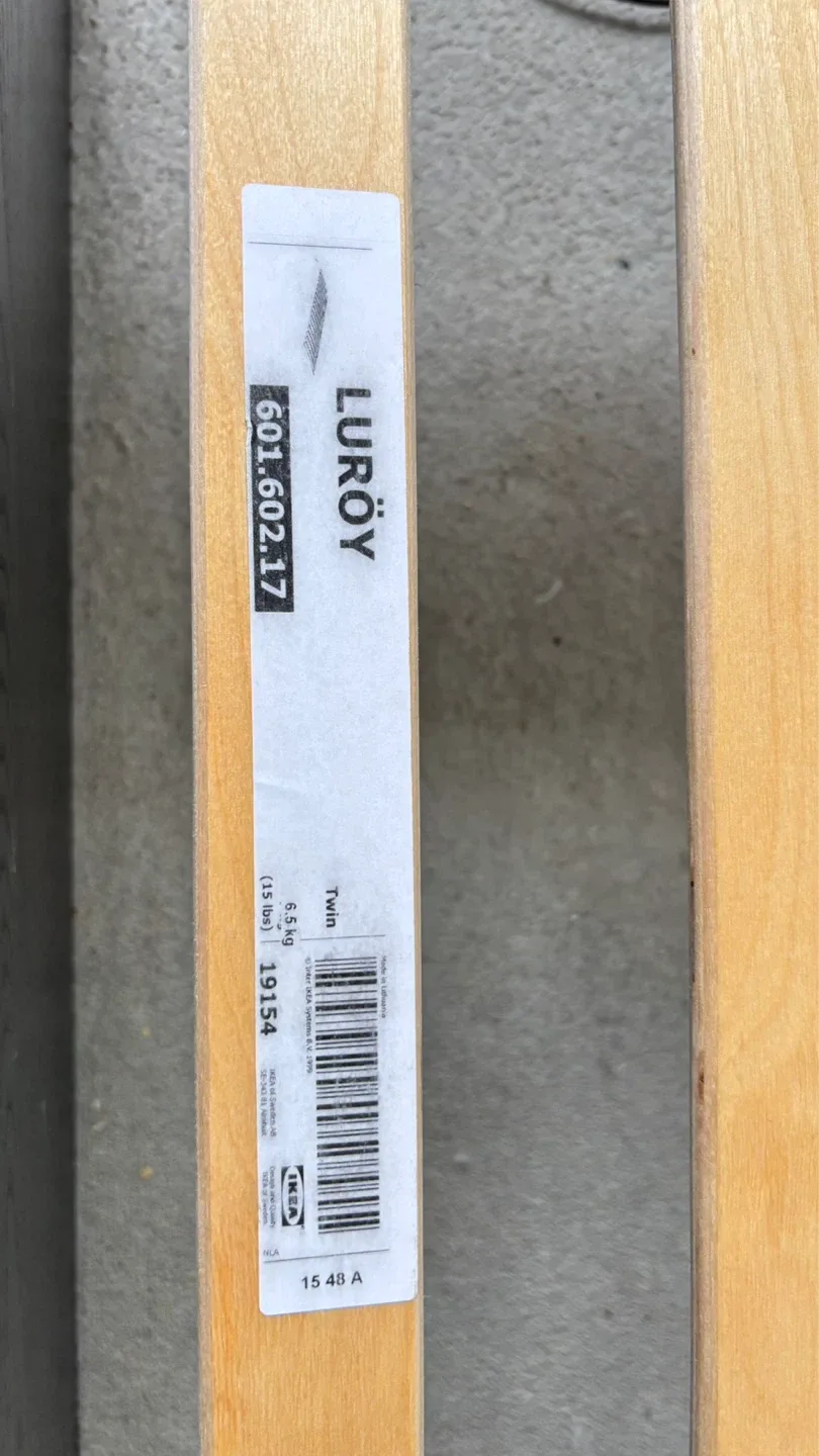 IKEA MALM Twin Bed Frame with Luroy Slats - Black-Brown - photo 2