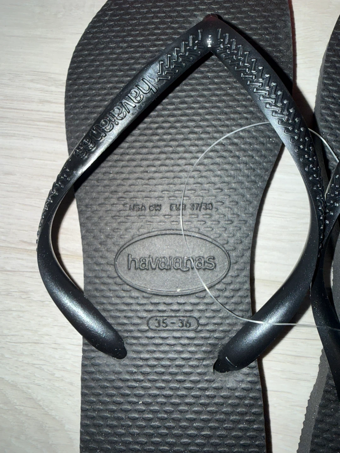 Havaianas Black Slim Flip Flops - Women's Size 35-36 - photo 3