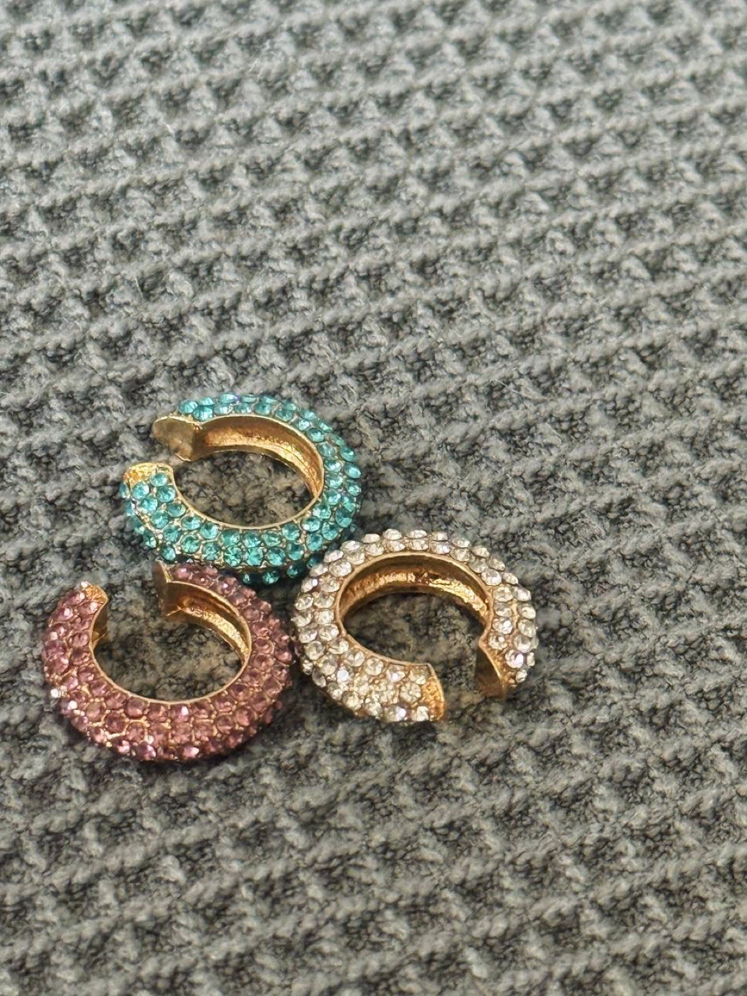 Crystal rhinestone ear cuff set ( 3 pieces) - photo 4