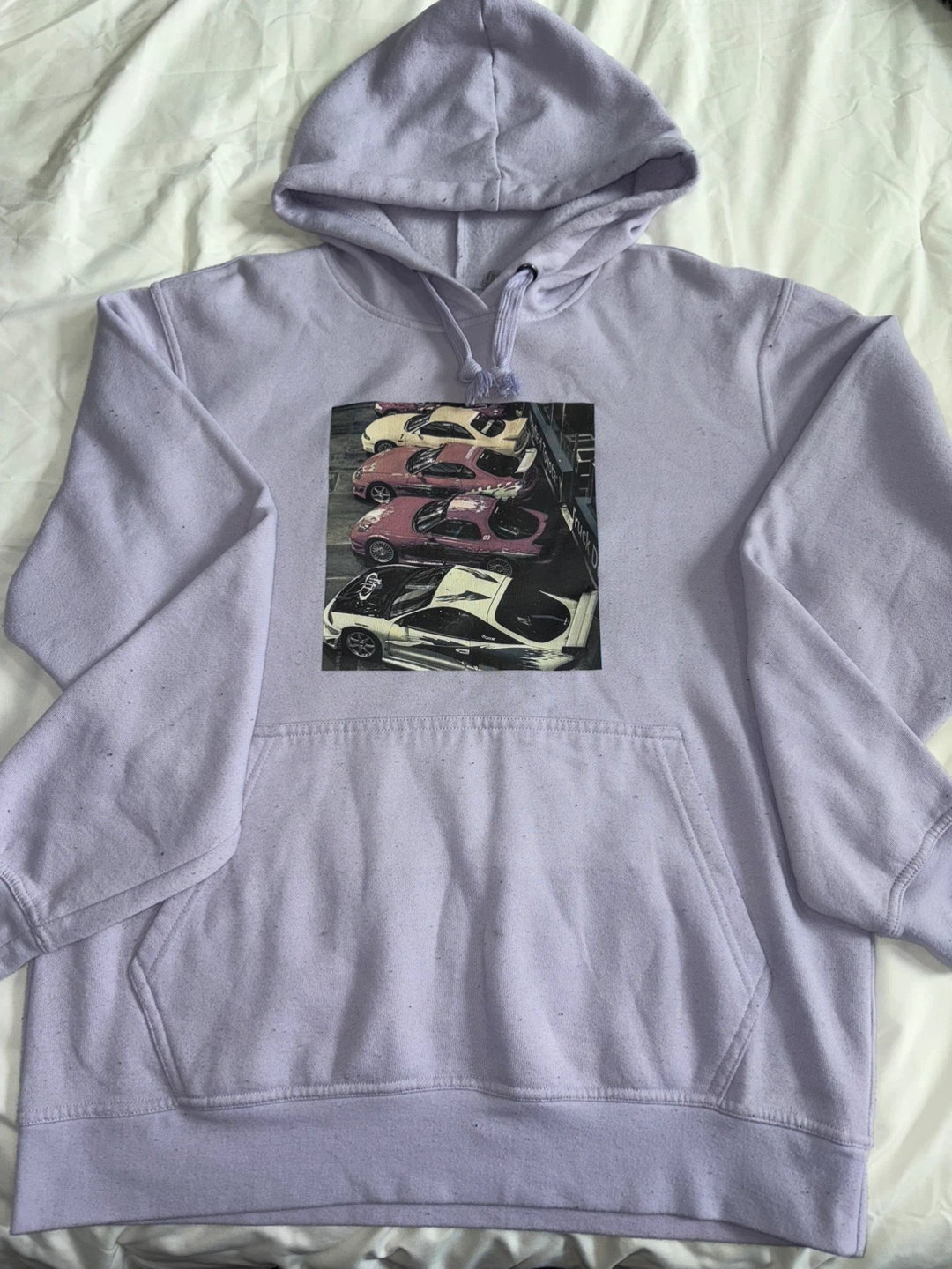 Lilac Car Graphic Hoodie