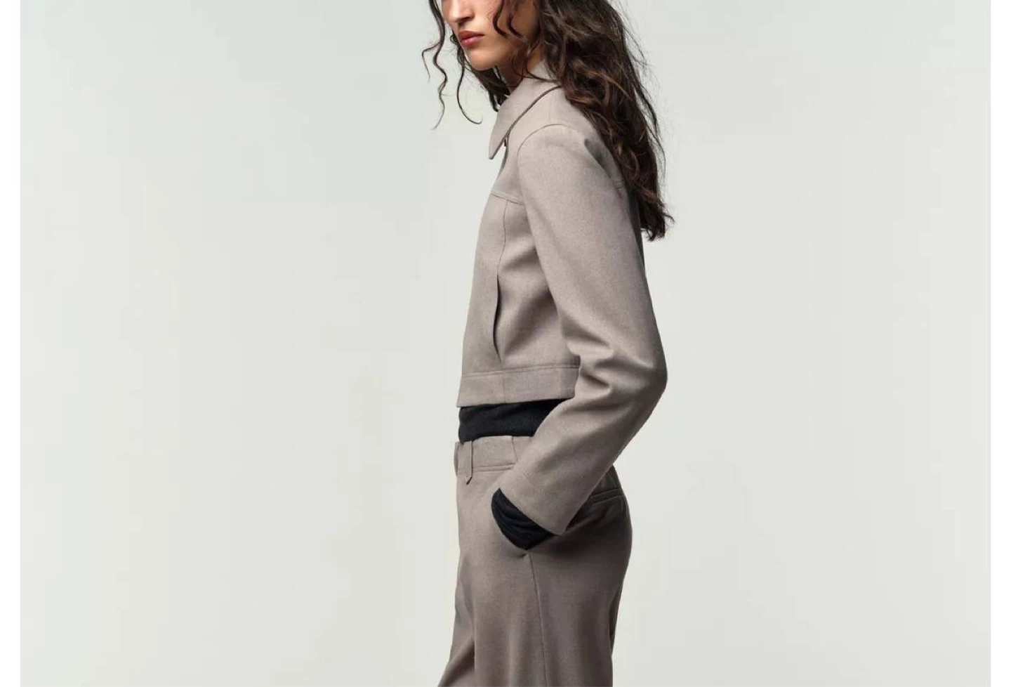 ZARA Cropped Zip-Up Jacket – Size S - photo 4