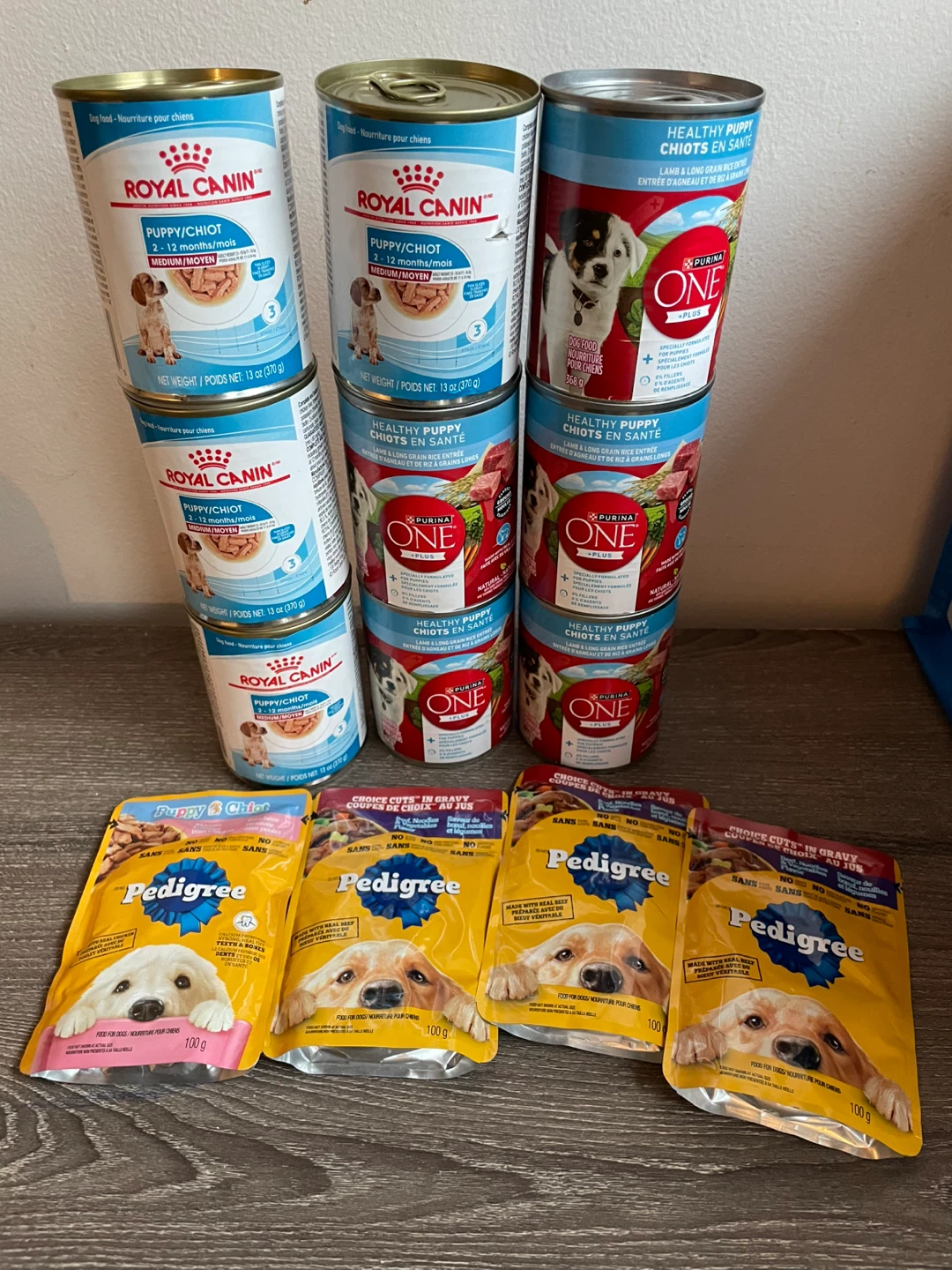 Assorted Wet Puppy Food Lot