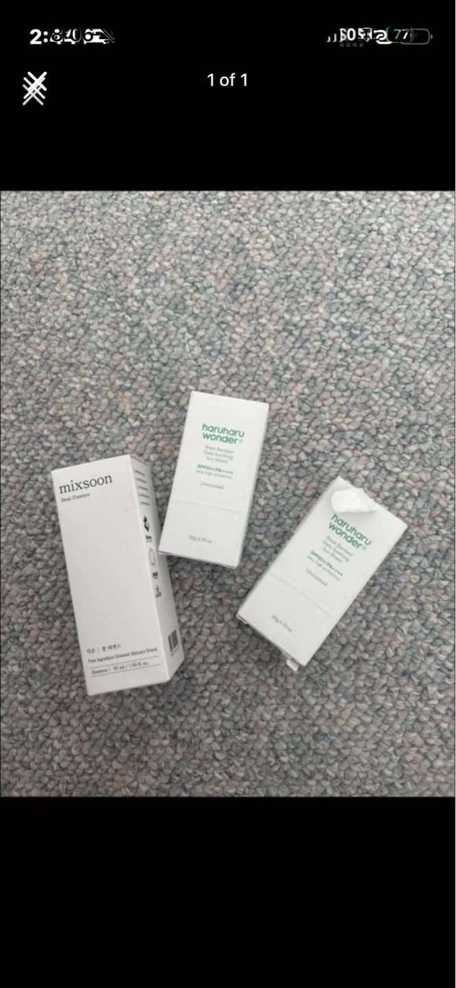 Brand new Mixsoon Bean Essence & Haruharu Wonder Sunscreen Set