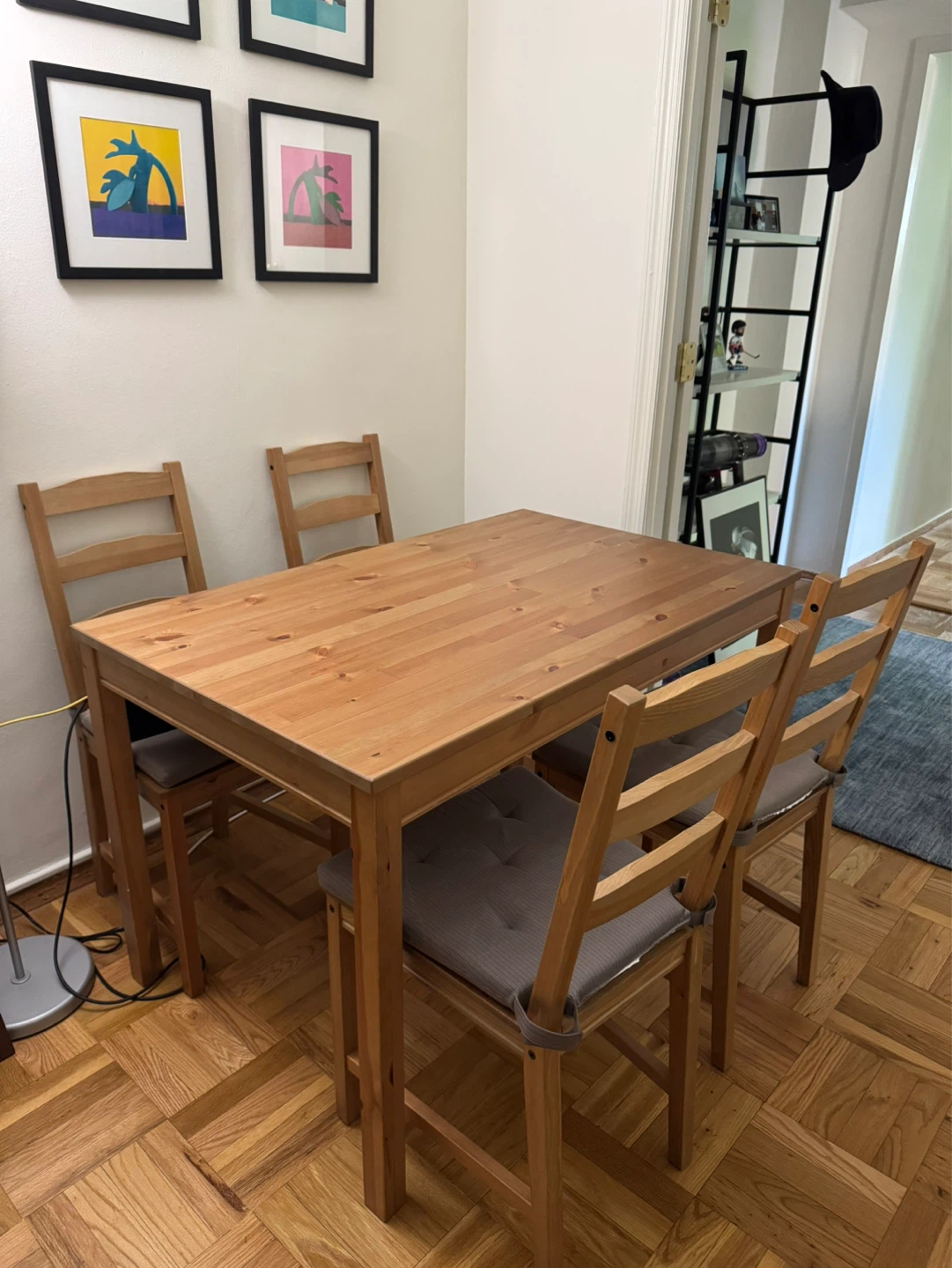 IKEA dining table and 4 chairs