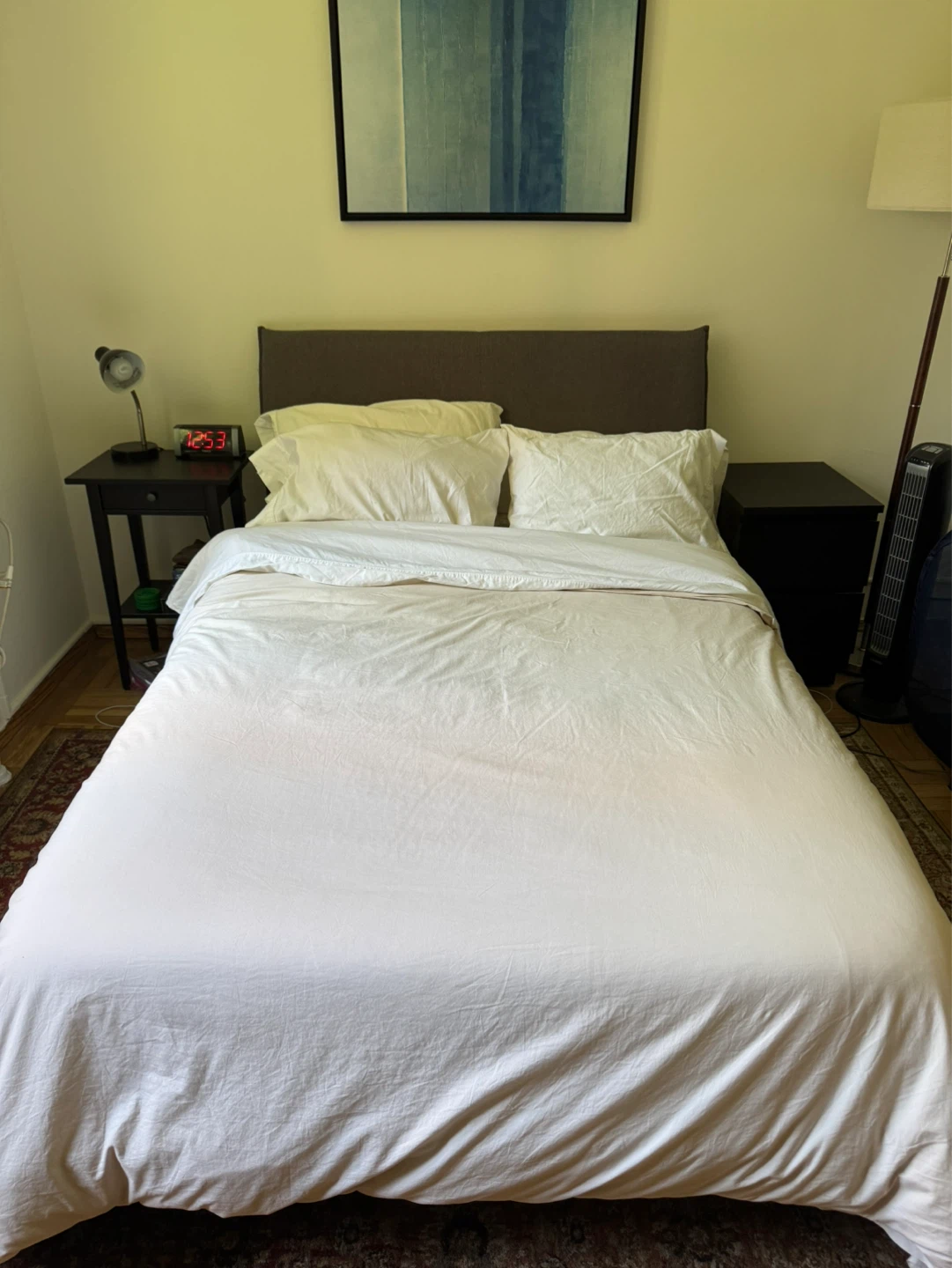 Casper Gray Upholstered Headboard and Bed Frame