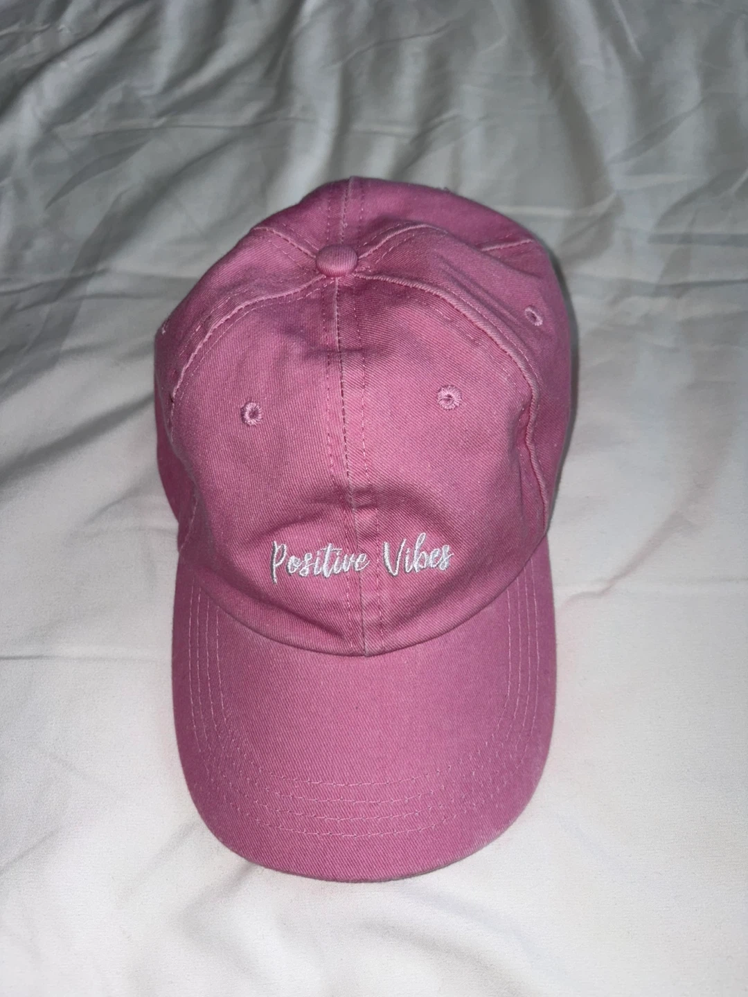 Pink "Positive Vibes" Baseball Cap