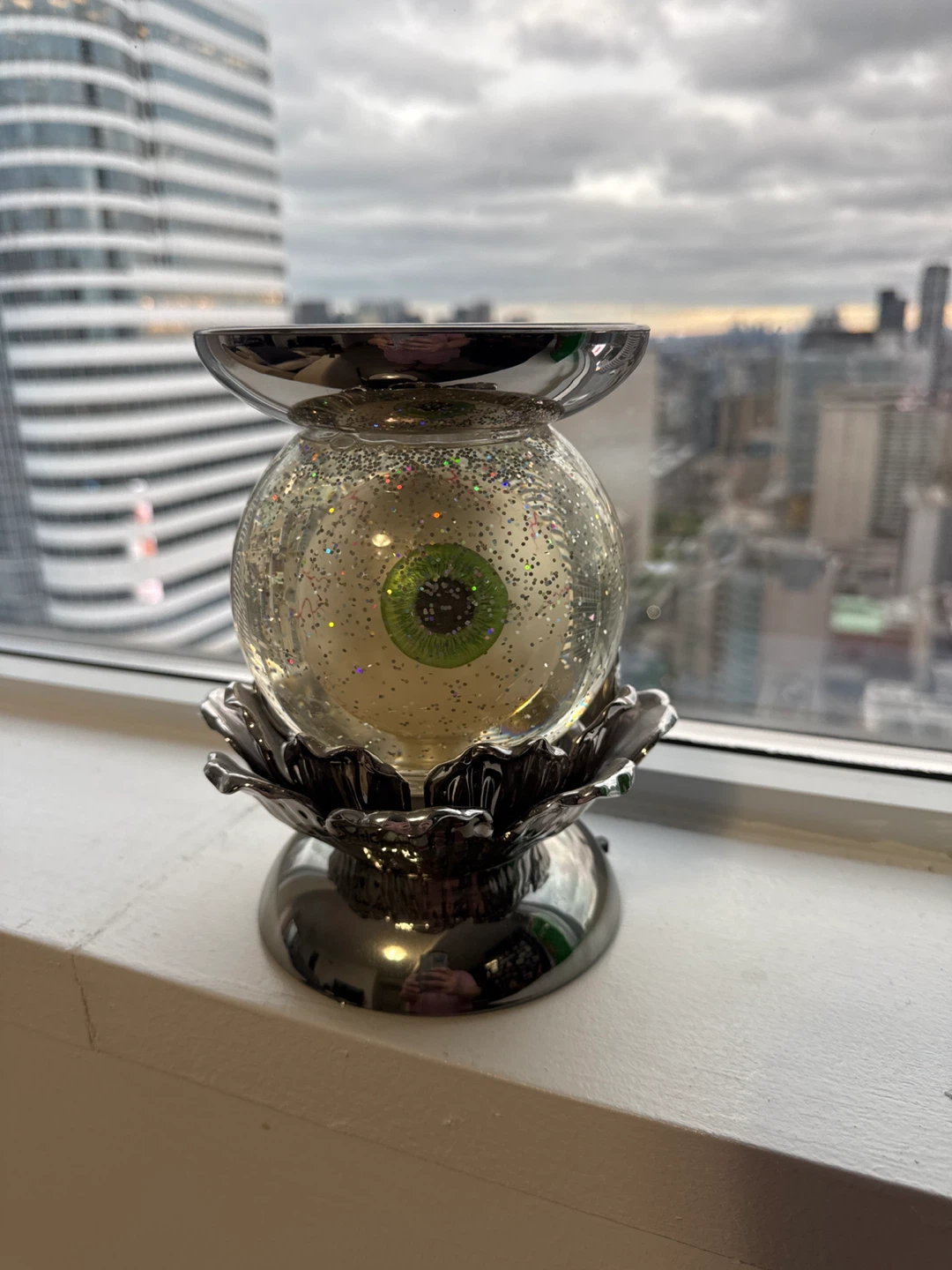Halloween Eyeball Glitter Candle Holder