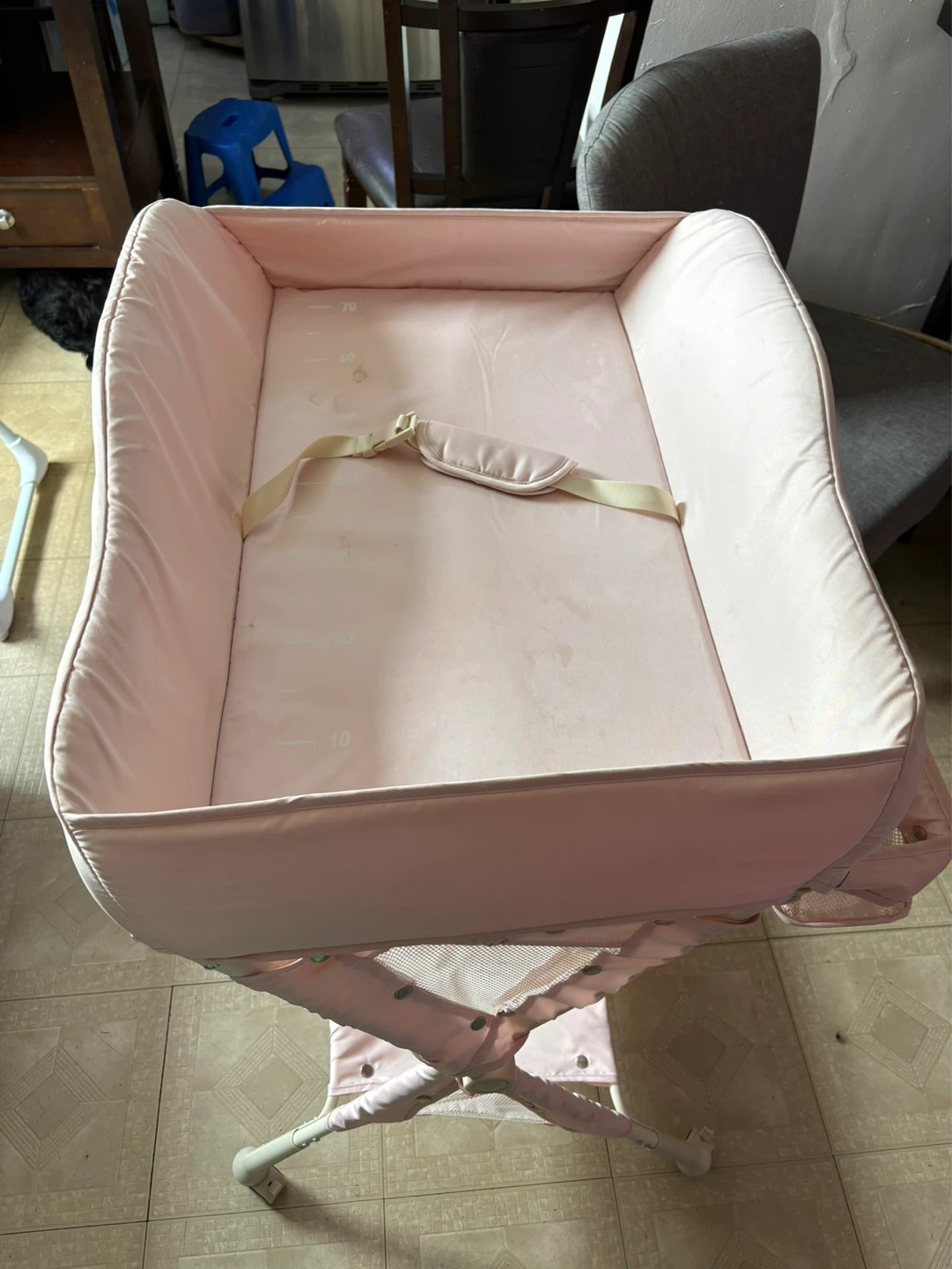 Pink Portable Baby Changing Station with Storage - photo 3