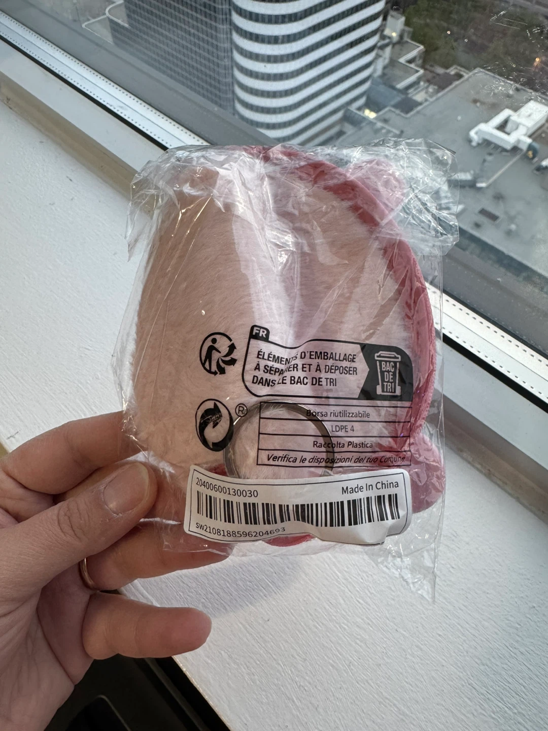 Pink Faux Fur Pig Coin Pouch - photo 4