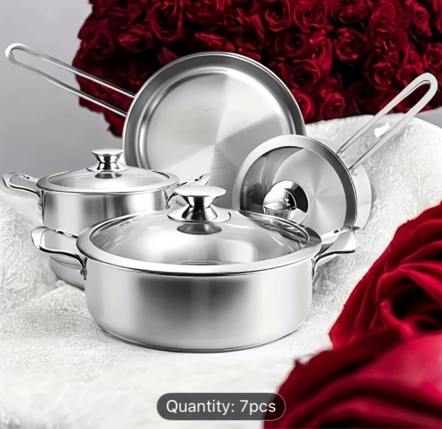 brand new 7pc premium stainless steel cookware set - photo 3