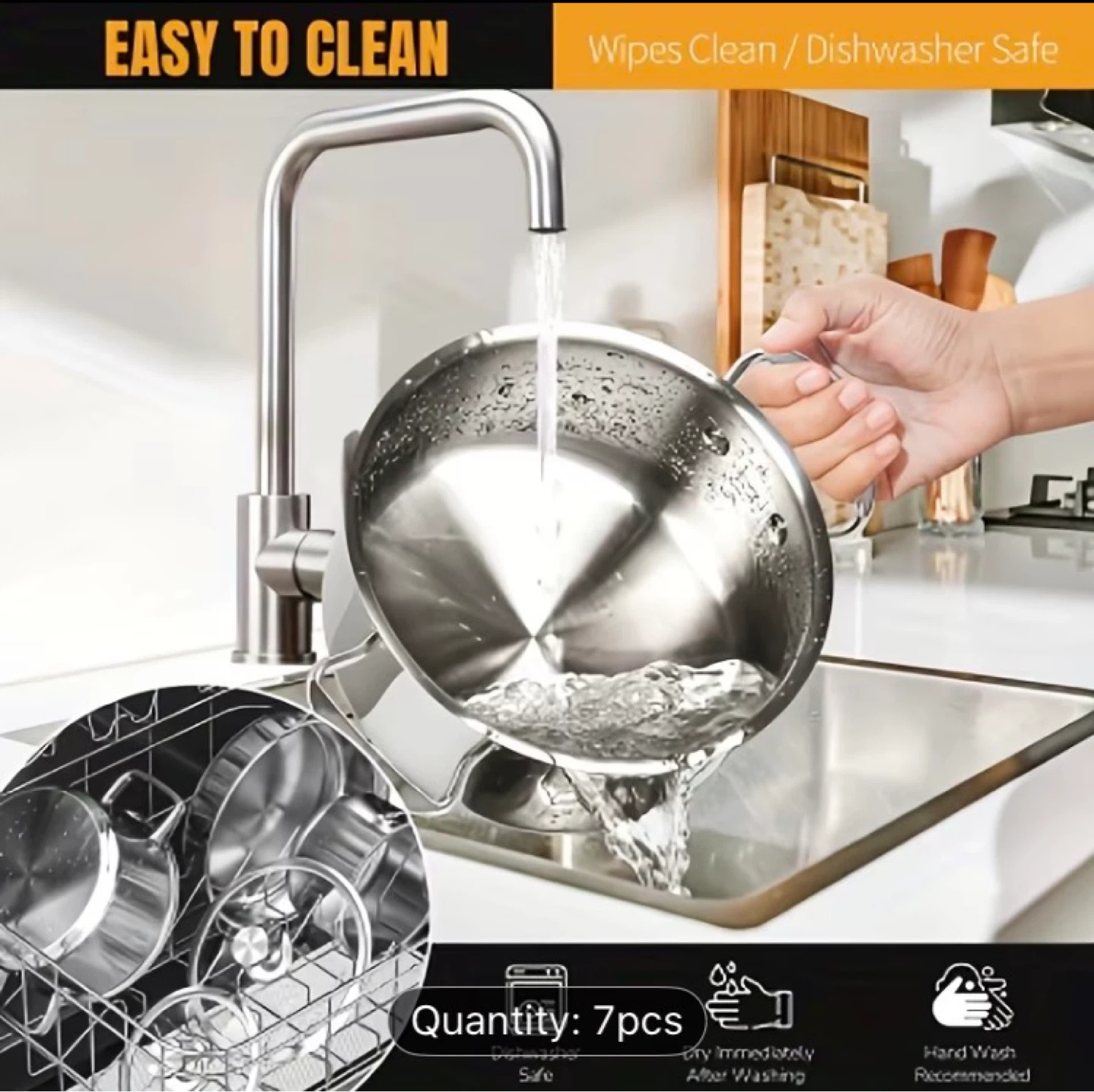 brand new 7pc premium stainless steel cookware set - photo 4